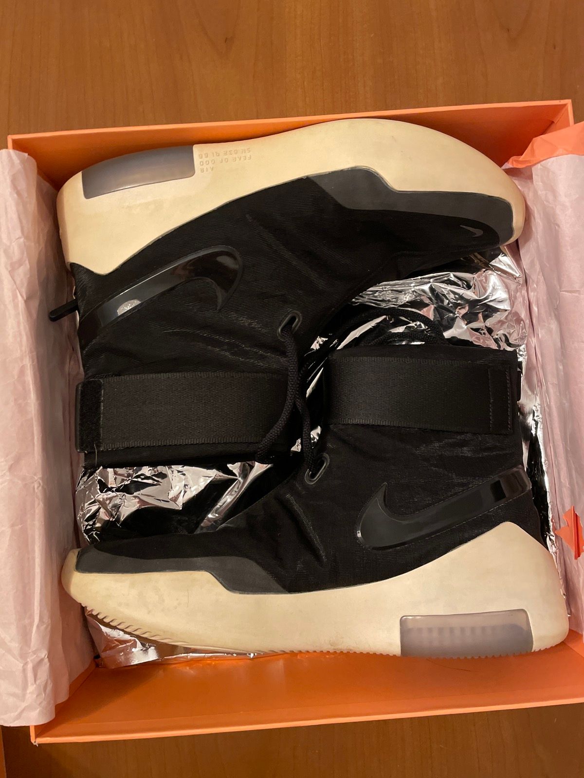 Pre-owned Fear Of God X Nike Air Shoot Around Shoes In Black