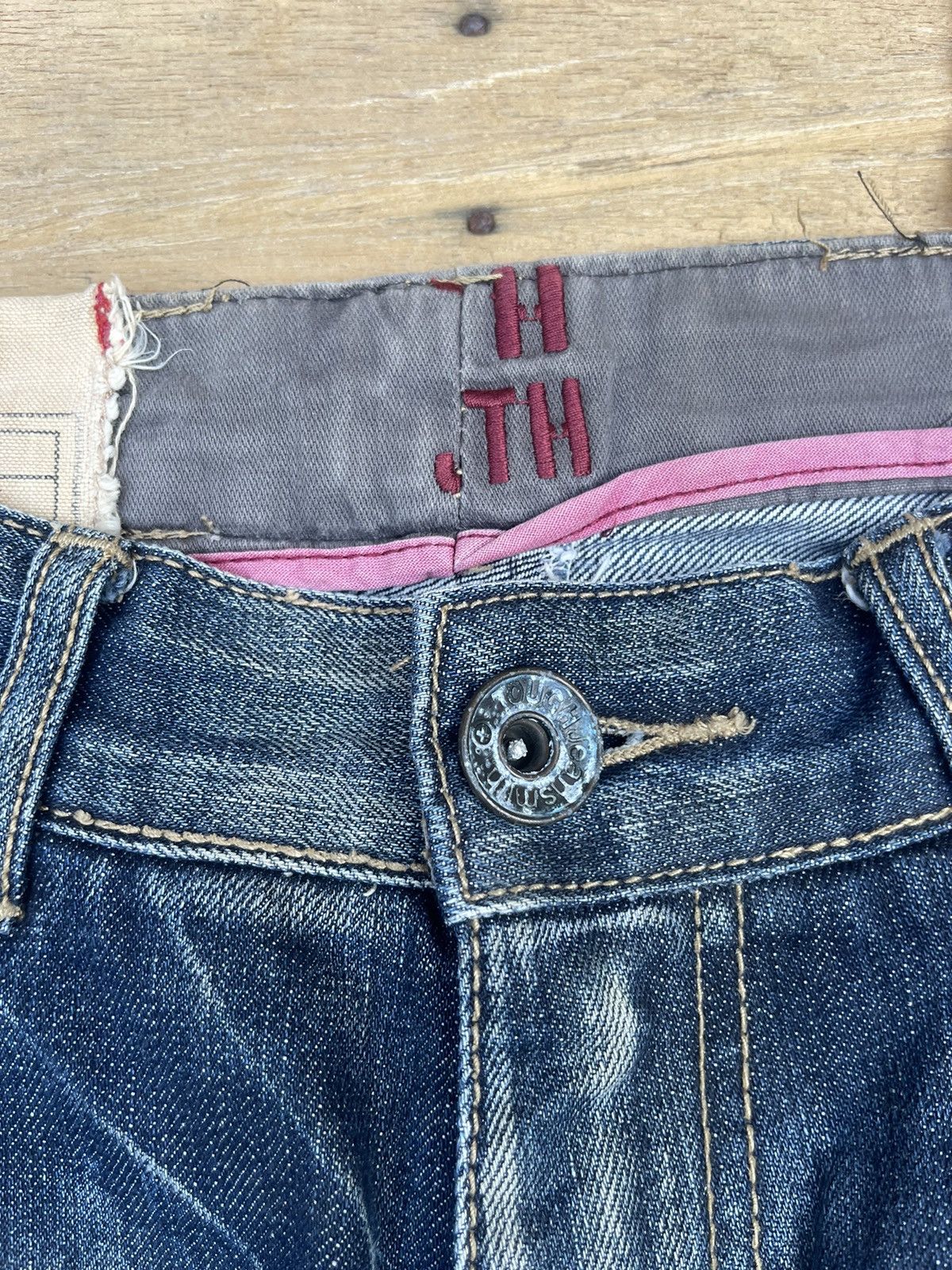 Vintage 90s Vintage Tough Jeansmith Denim Jeans Distressed patchwork Size US 32 / EU 48 - 5 Thumbnail