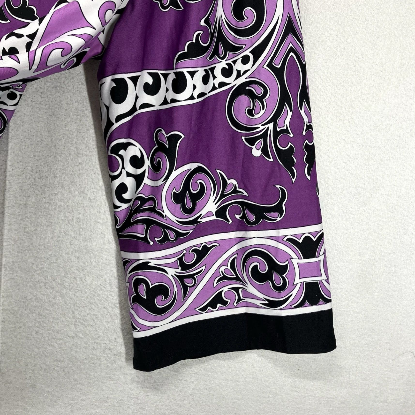 Vintage Dressbarn Purple Blouse Women's Top 22/24 3/4 Sleeve Round Neck Geometric Print Lightweight Stretch Casual Vintage 70s 90s Hippe Retro Size 3XL / US 20-22 - 7 Thumbnail