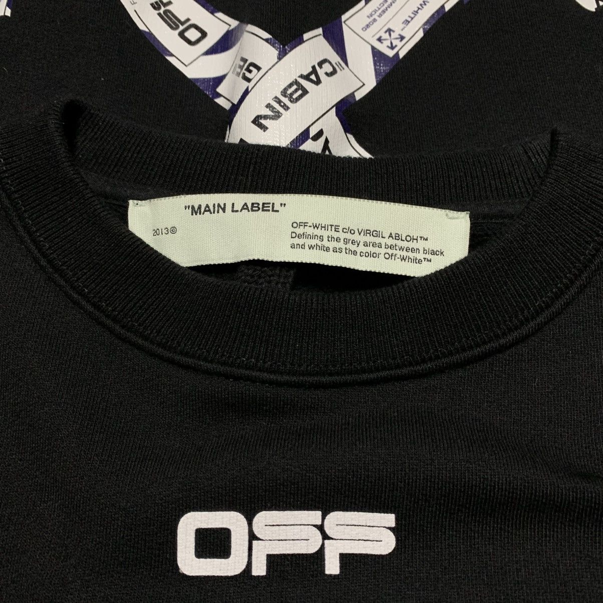 Off-White Off White XS Airport Arrows Black Sweatshirt Crewneck Virgil Size US XS / EU 42 / 0 - 5 Thumbnail
