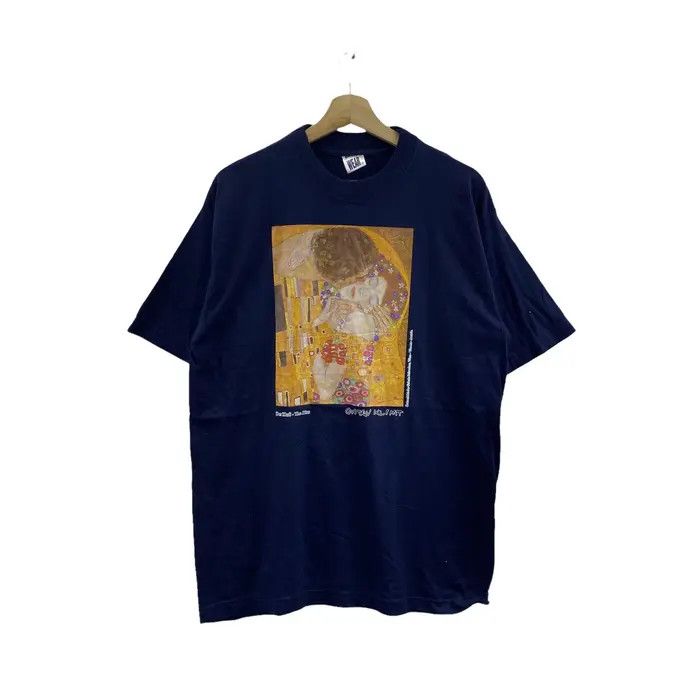 Vintage Vtg 90’ GUSTAV KLIMT The KISS Painting Artwork Tee Shirt Size US M / EU 48-50 / 2 - 1 Thumbnail