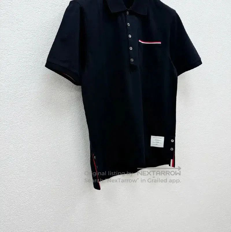 Thom Browne Thom Browne Black Cotton Short Sleeve Polo . Size US M / EU 48-50 / 2 - 2 Thumbnail