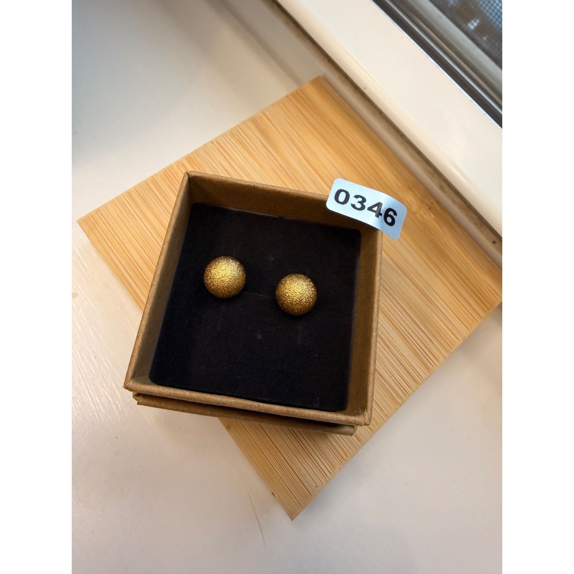 Other Gold Textured Ball Stud Earrings In Gift Box Size ONE SIZE - 6 Thumbnail