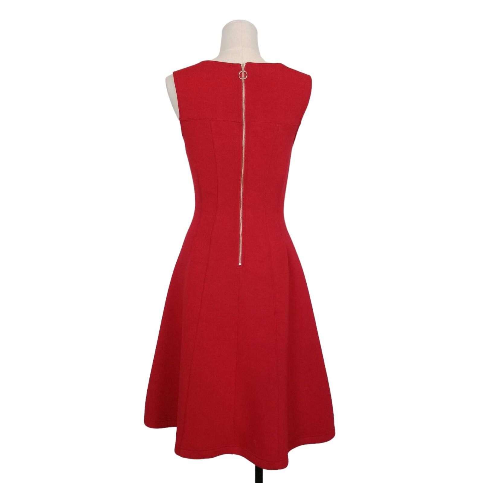 Anthropologie Maeve Debutante Fit and Flare Dress Red Sz Small Size S / US 4 / IT 40 - 4 Thumbnail