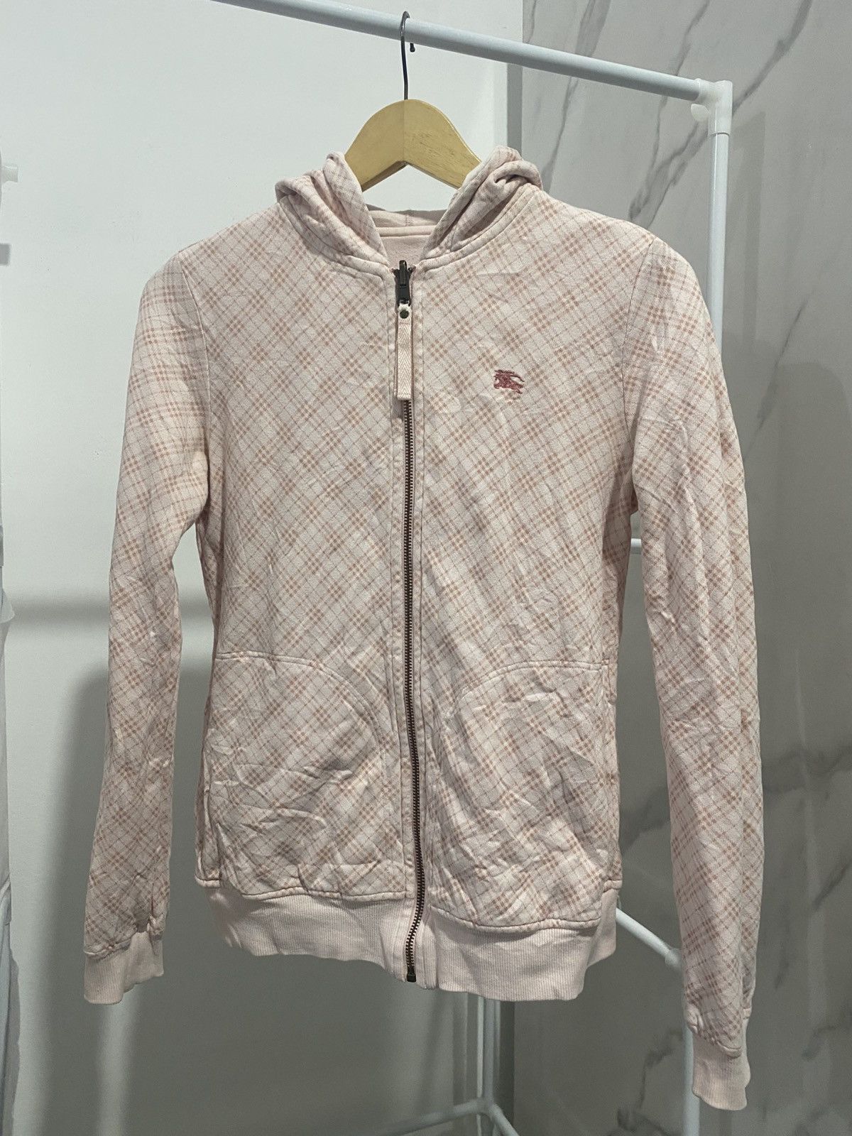 Burberry Burberrys Blue Label Reversible Hoodie Pink Pine Size US S / EU 44-46 / 1 - 1 Thumbnail