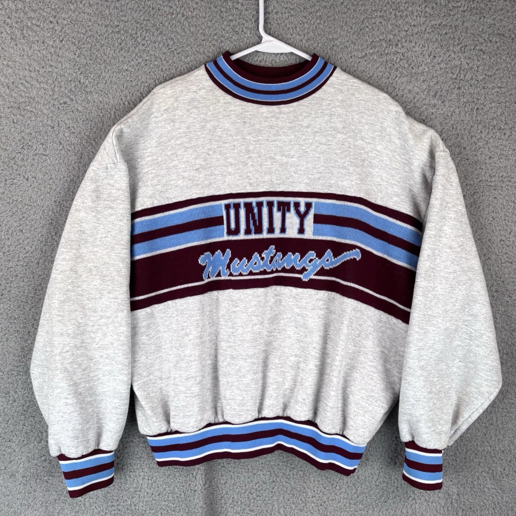 Vintage VINTAGE Varsity Sweatshirt Womens XL Cheer Mustangs Heather Gray 80s Made USA Size XL / US 12-14 / IT 48-50 - 2 Thumbnail