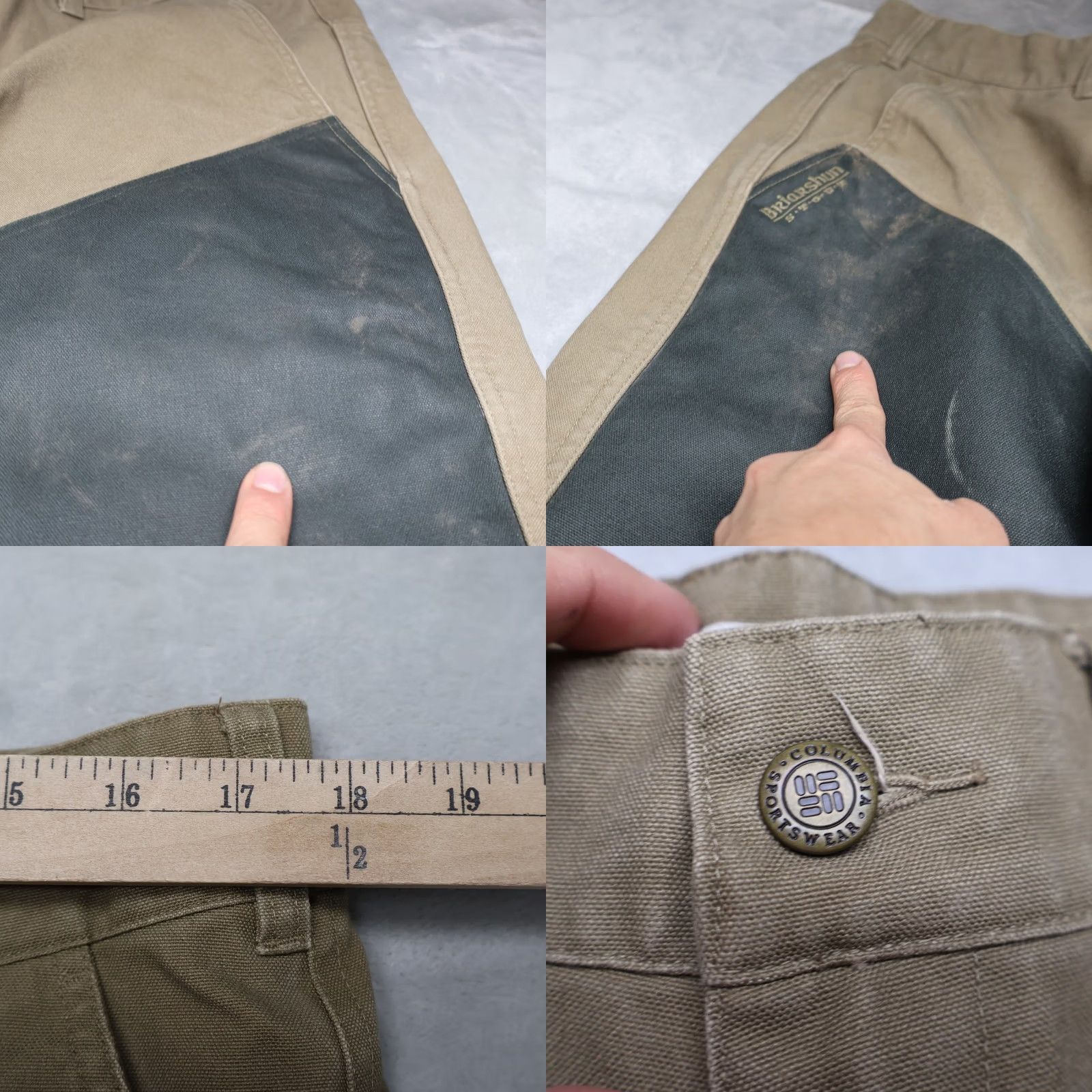 Vintage Columbia Pants Mens 36x34 Brown Briarshun Canvas Overlays Durable Workwear Field Size US 36 / EU 52 - 8 Thumbnail