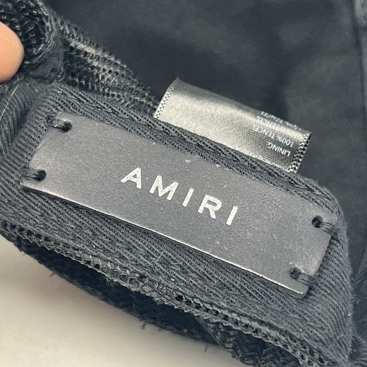 Amiri Amiri Logo Trucker Hat Black White Size ONE SIZE - 8 Thumbnail