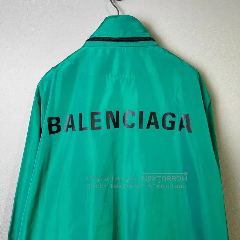 Balenciaga Balenciaga Green Logo Coach Jacket Size US S / EU 44-46 / 1 - 3 Thumbnail