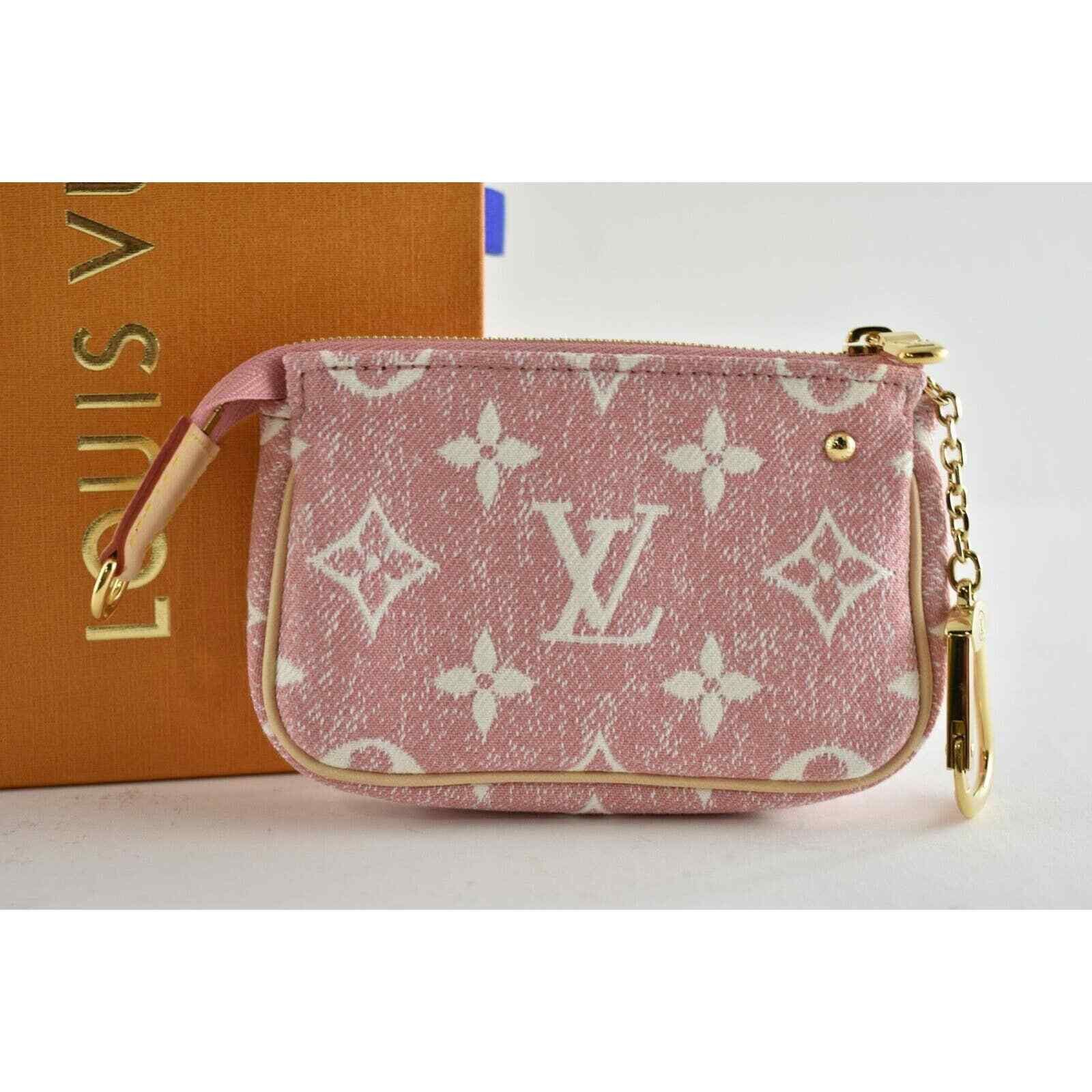 Louis Vuitton Louis Vuitton Denim Rose Pink Monogram Key Coin Purse Size ONE SIZE - 4 Thumbnail