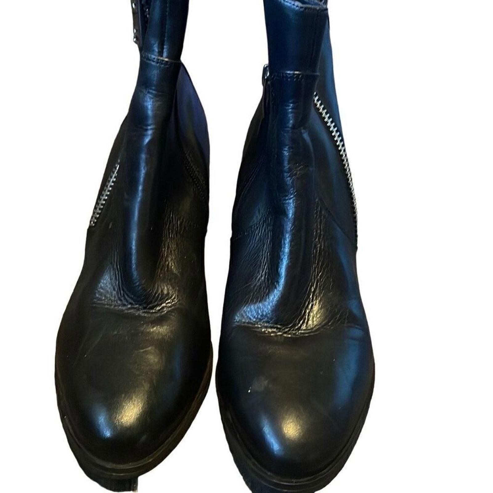 Designer Marc Fisher leather booties size 9 Size US 9 / IT 39 - 2 Thumbnail
