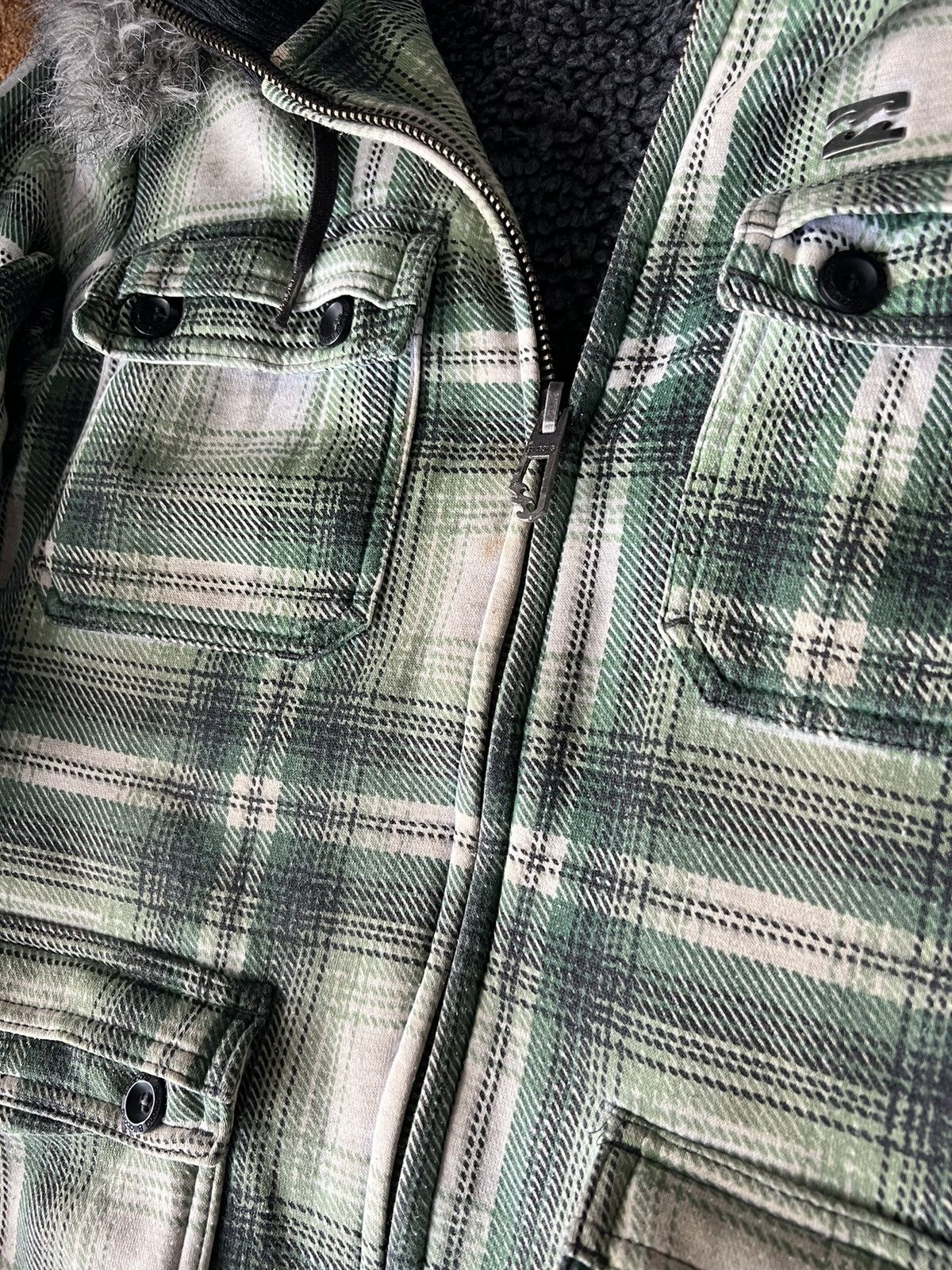 Billabong 🔥Vintage Billabong Plaid Sherpa Jacket Size US M / EU 48-50 / 2 - 15 Thumbnail