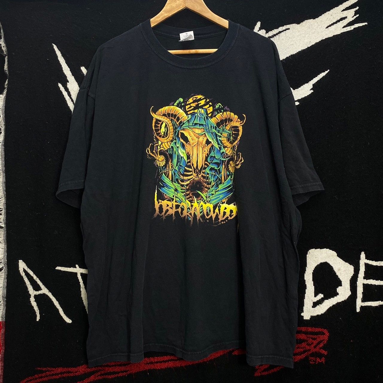 image of Band Tees x Rock Band Job For A Cowboy Vintage 2000S Death Metal Band Shirt 3Xl in Black (Size 2XL)