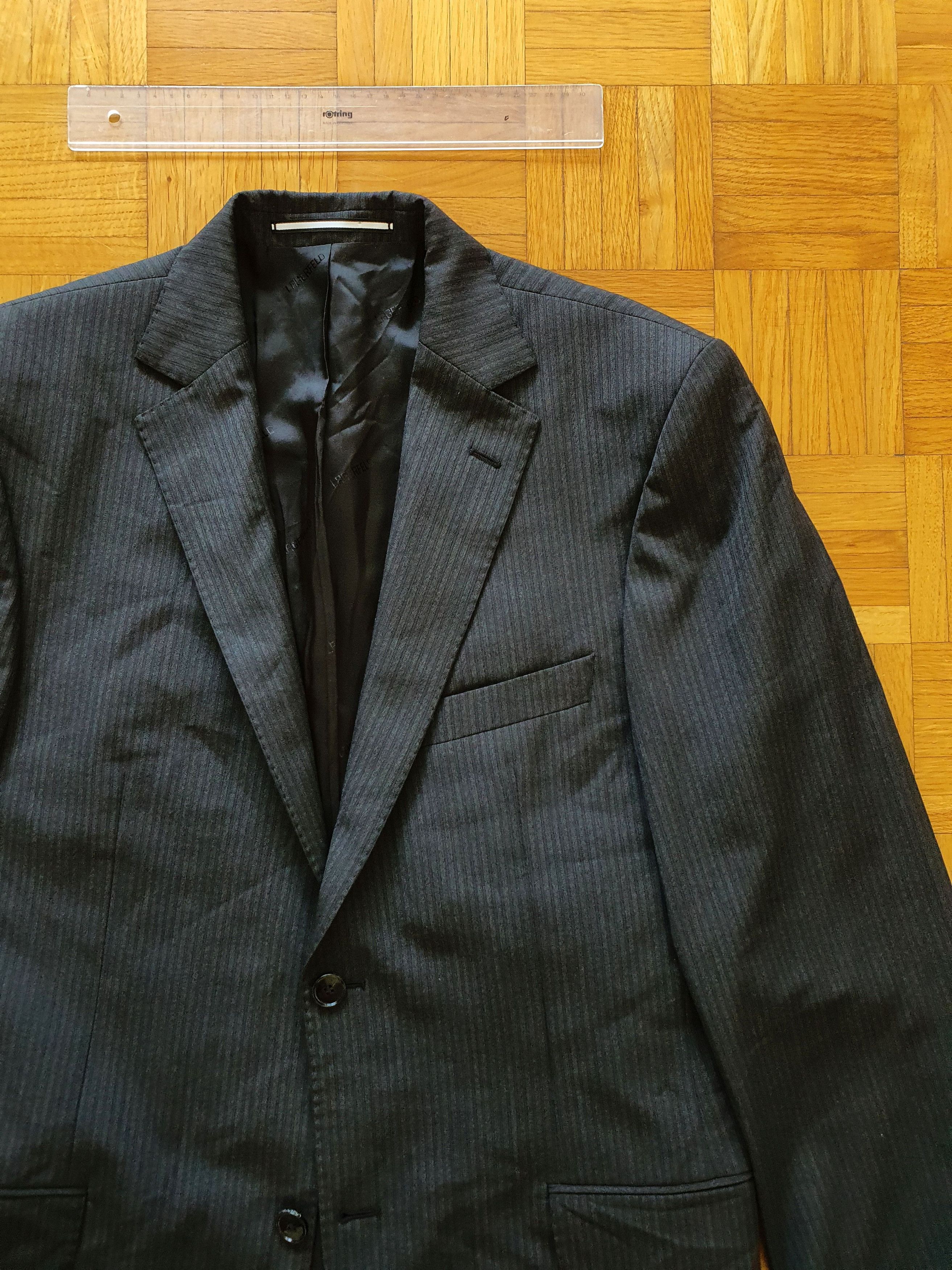 Karl Lagerfeld Blazer Sports Coat Suit Jacket - Charcoal Striped - EU 50 Size 40R - 4 Thumbnail