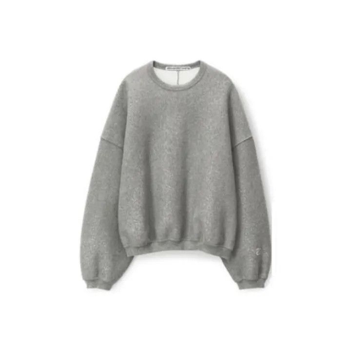 Alexander Wang Alexander Wang Grey Oversized Long Sleeve Sweatshirt 0079 Size L / US 10 / IT 46 - 1 Thumbnail