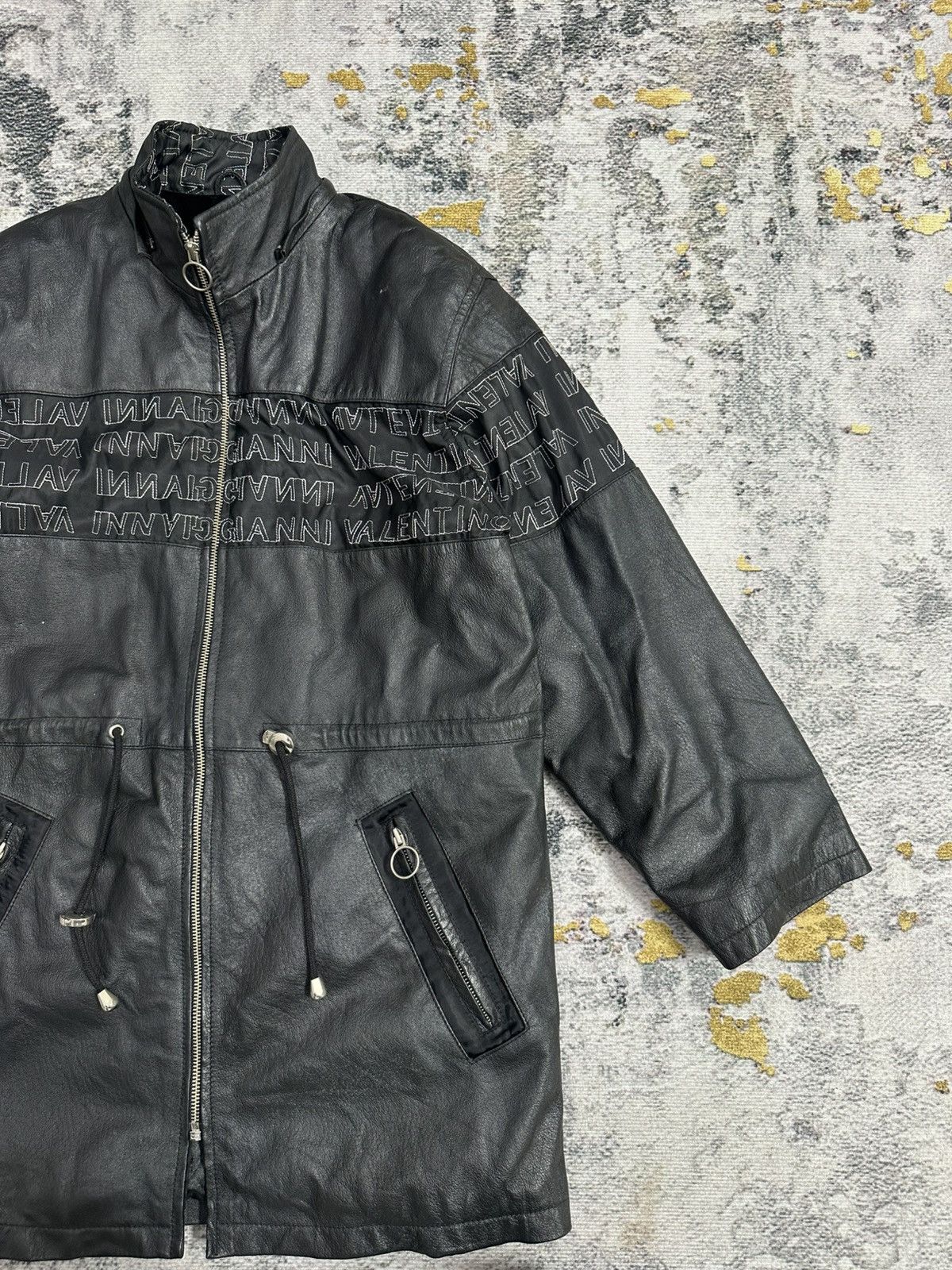 Gianni Valentino Gianni Valentino Spellout Leather Jacket Size US M / EU 48-50 / 2 - 11 Thumbnail