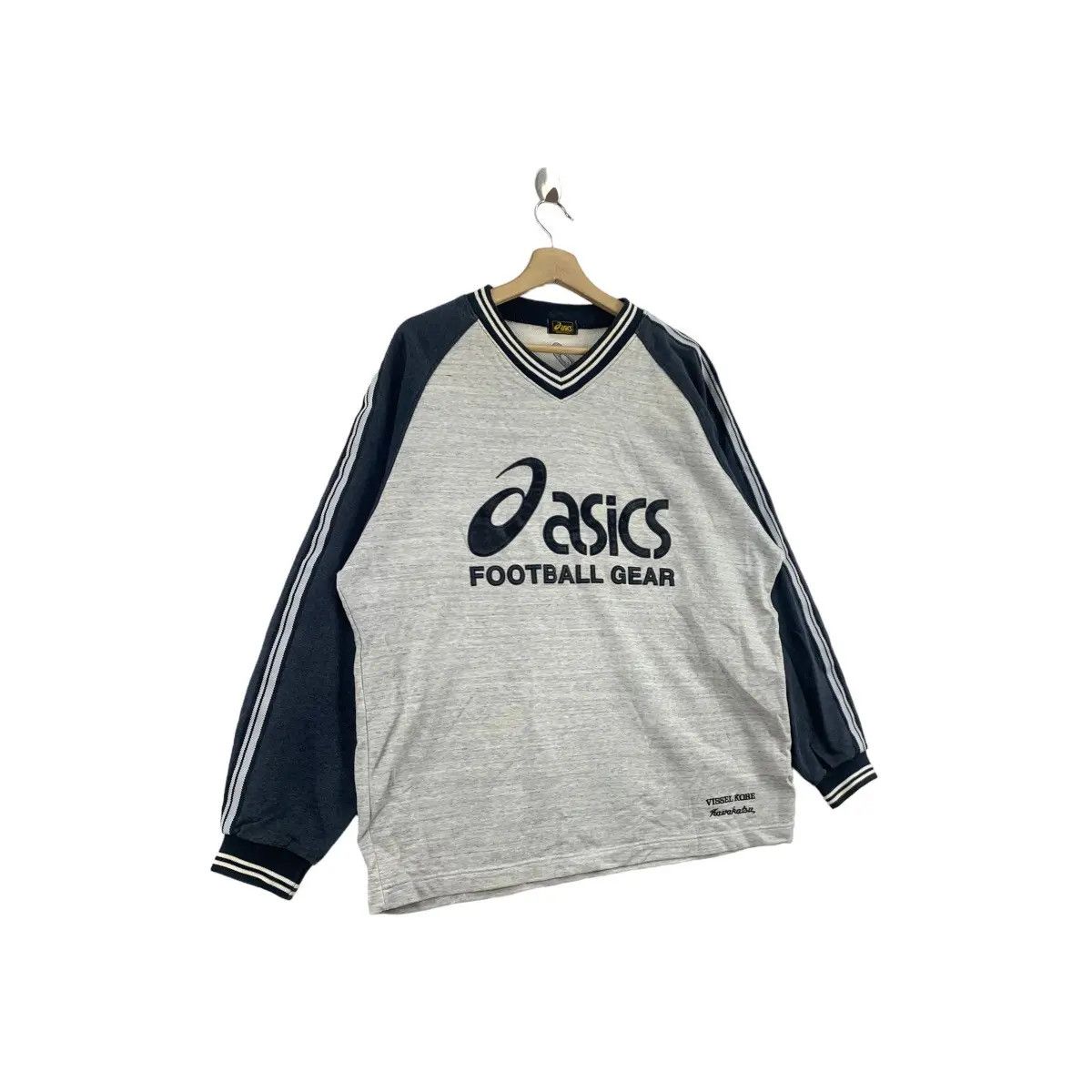 Asics Vintage ASICS JAPAN KOBE Football Gear Sweater Pullover Size US XXL / EU 58 / 5 - 5 Thumbnail