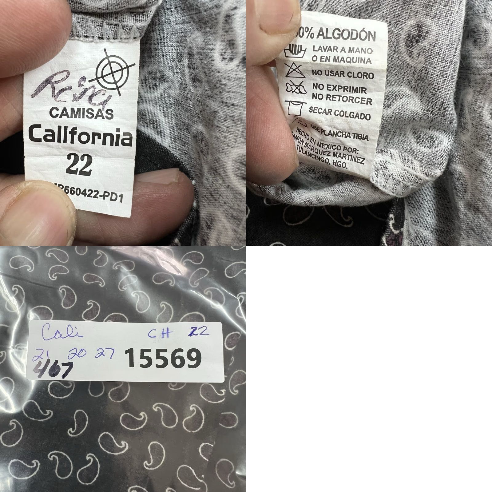 Vintage California Paisley Button-Up Shirt Men Size S Black Long Sleeve Size US S / EU 44-46 / 1 - 8 Thumbnail