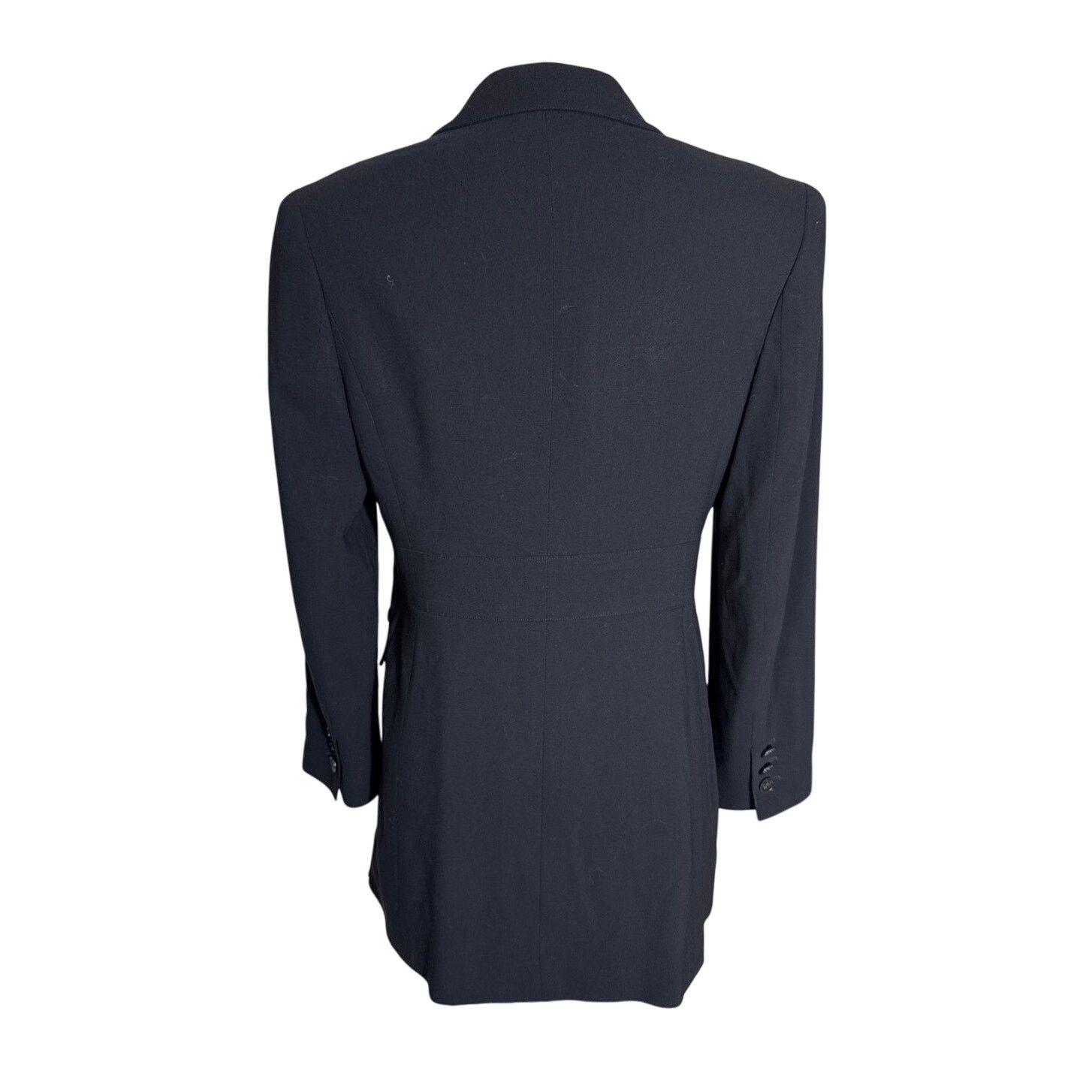 Chanel Vintage 90s Chanel Long 4 Pocket Wool Blazer in Black Size XL / US 12-14 / IT 48-50 - 7 Thumbnail