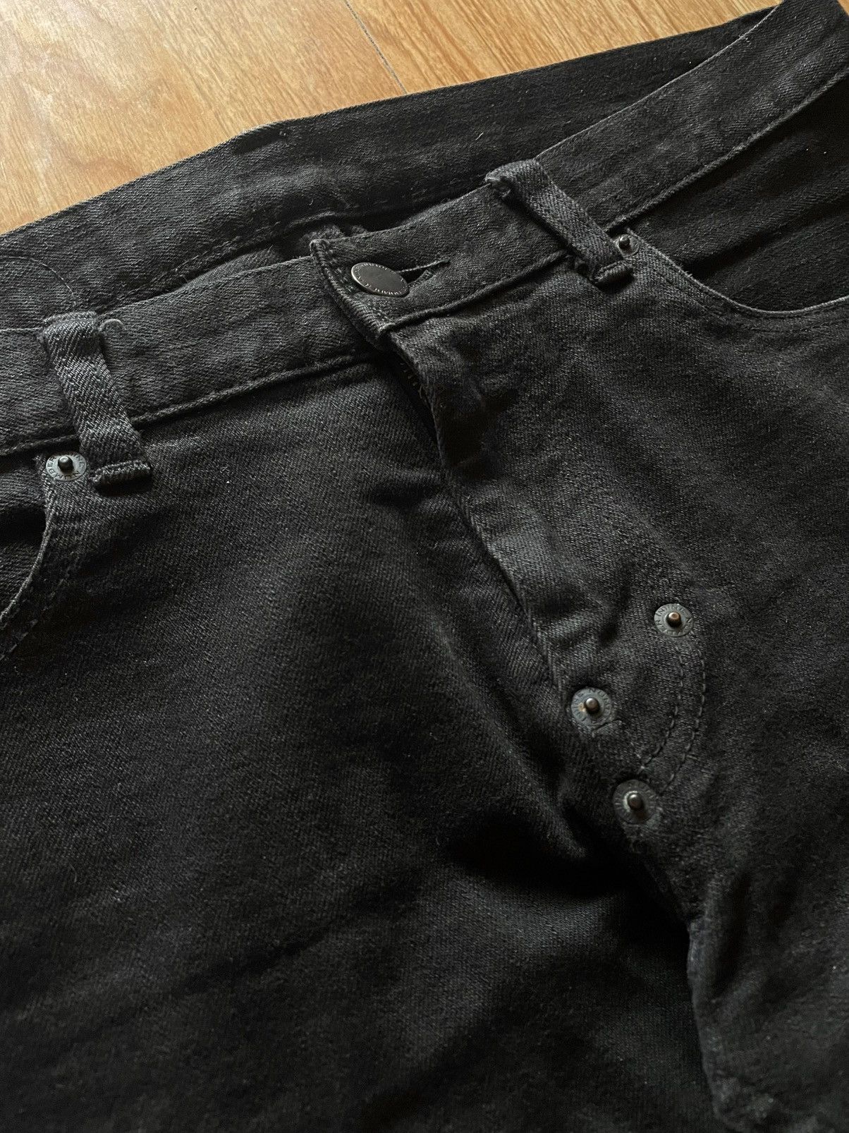 Number (N)ine Number (N)ine AW06 Noir “PAIN” Crying Heart Coated Denim Size US 32 / EU 48 - 6 Thumbnail