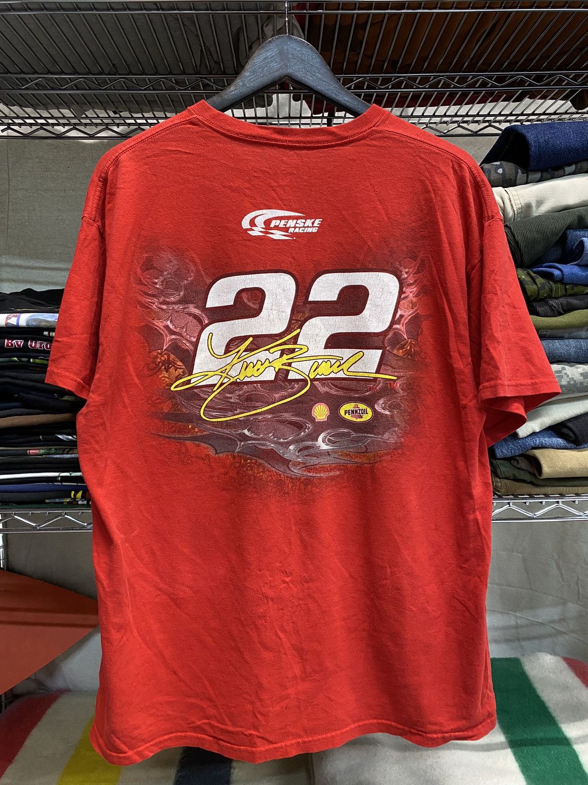 NASCAR × Vintage Y2K kurt busch racing nascar grunge style skate tee Size US XL / EU 56 / 4 - 2 Thumbnail