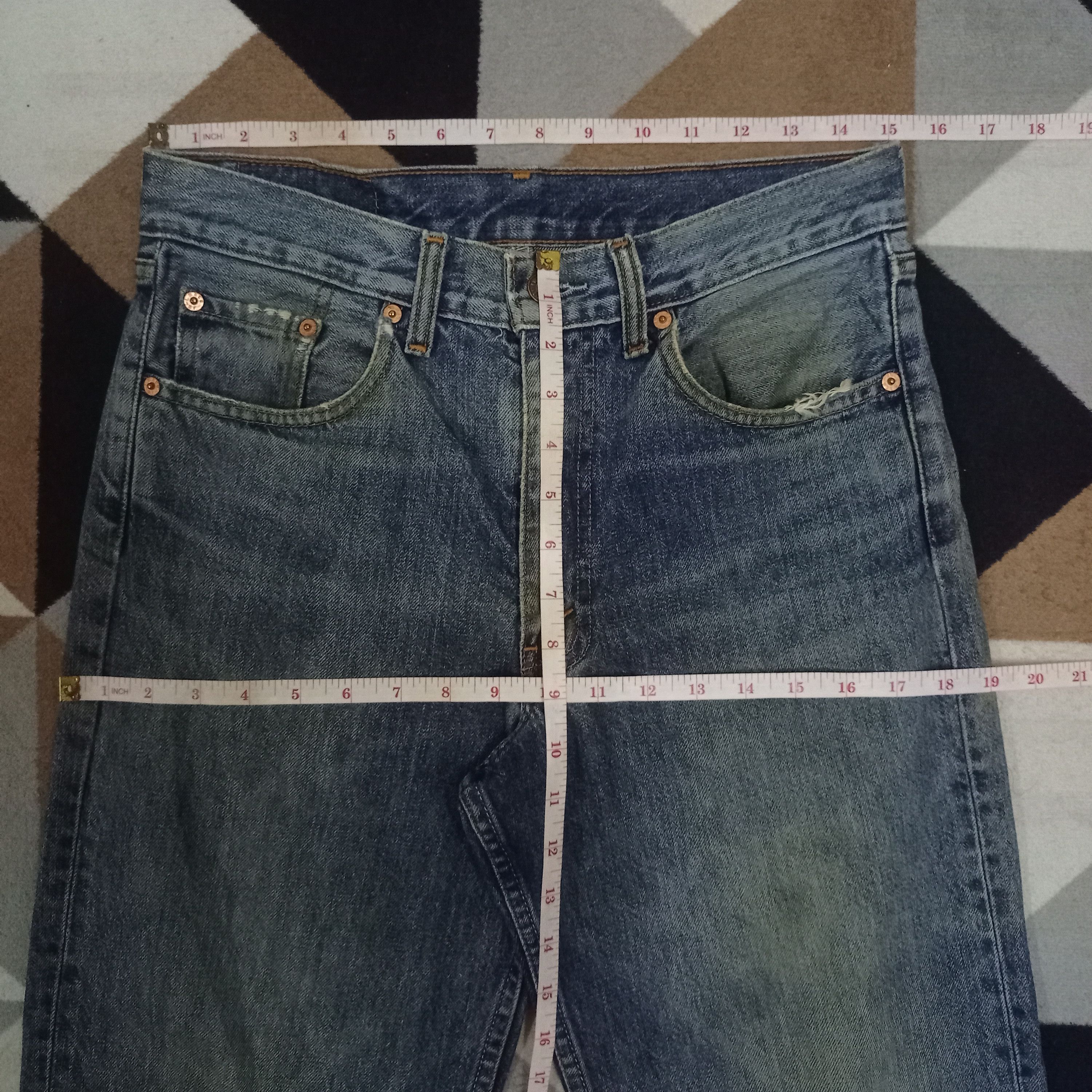 Levi's × Levi's Vintage Clothing Vintage Levis 508 Mud Wash Distressed Baggy Jeans 30x28 Size US 30 / EU 46 - 11 Thumbnail