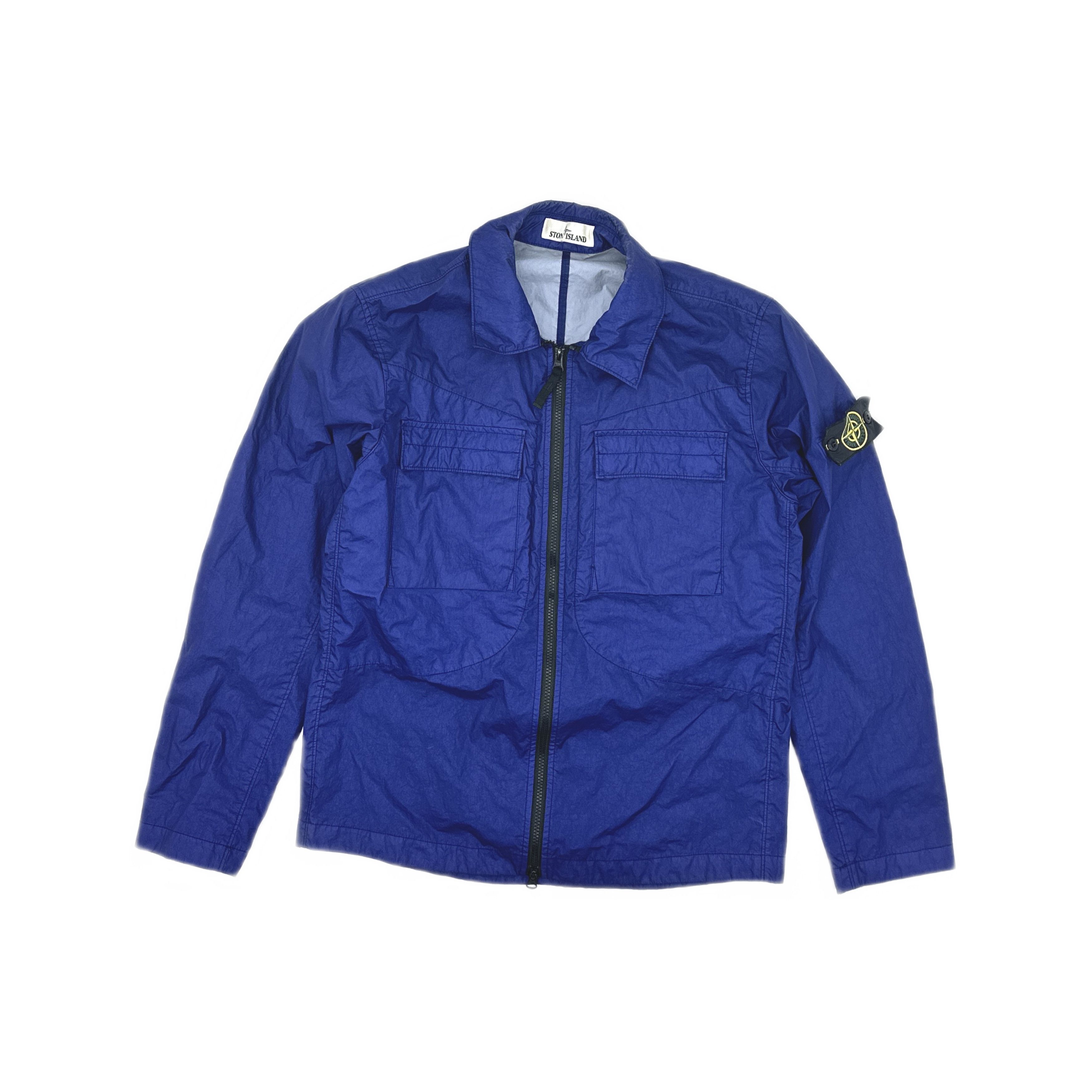 Stone Island Stone Island Blue Nylon Badge Jacket Size M Size US M / EU 48-50 / 2 - 1 Thumbnail
