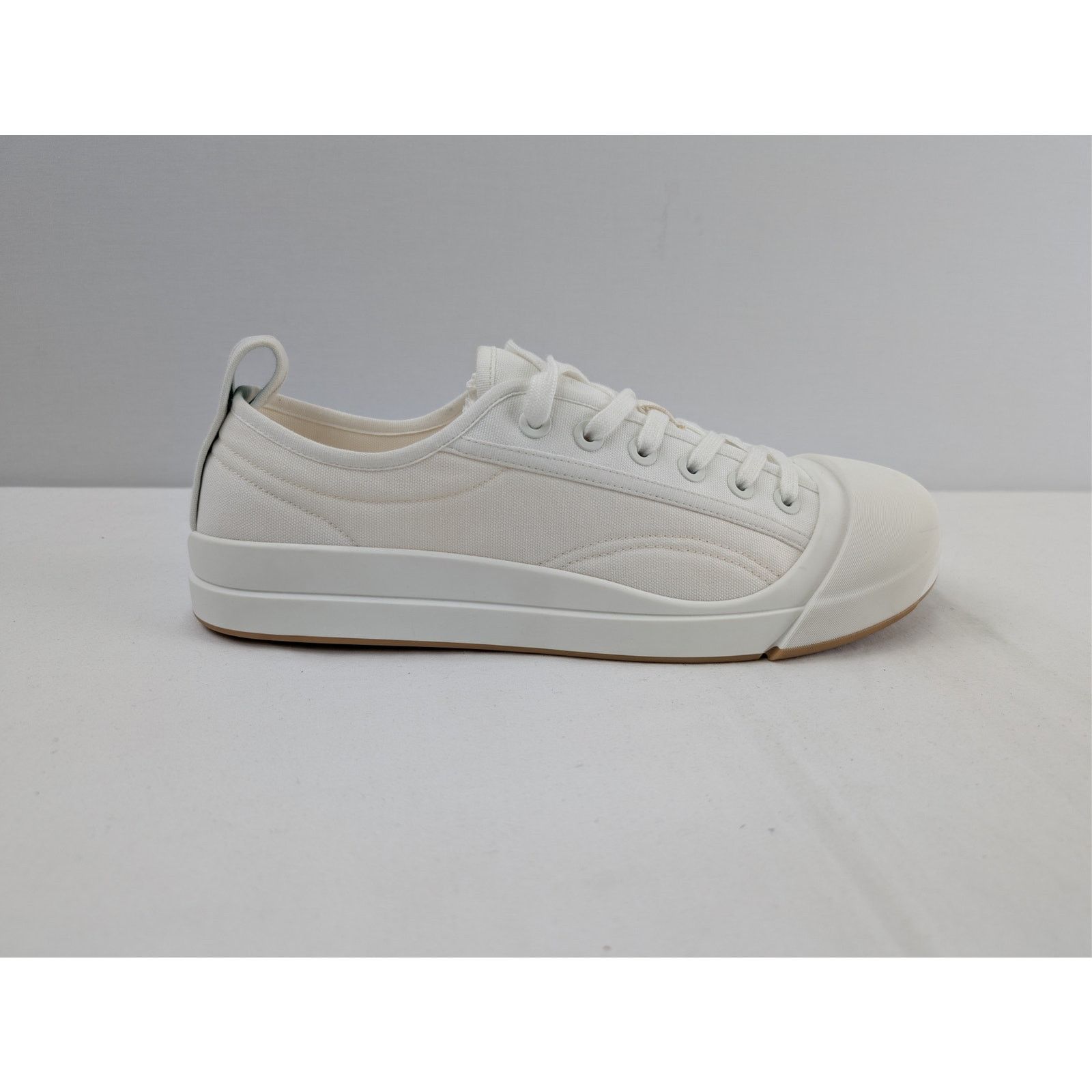 Bottega Veneta o1rshd1 Canvas Vulcan Low Top Sneakers in Optic White Size US 12 / EU 45 - 4 Thumbnail