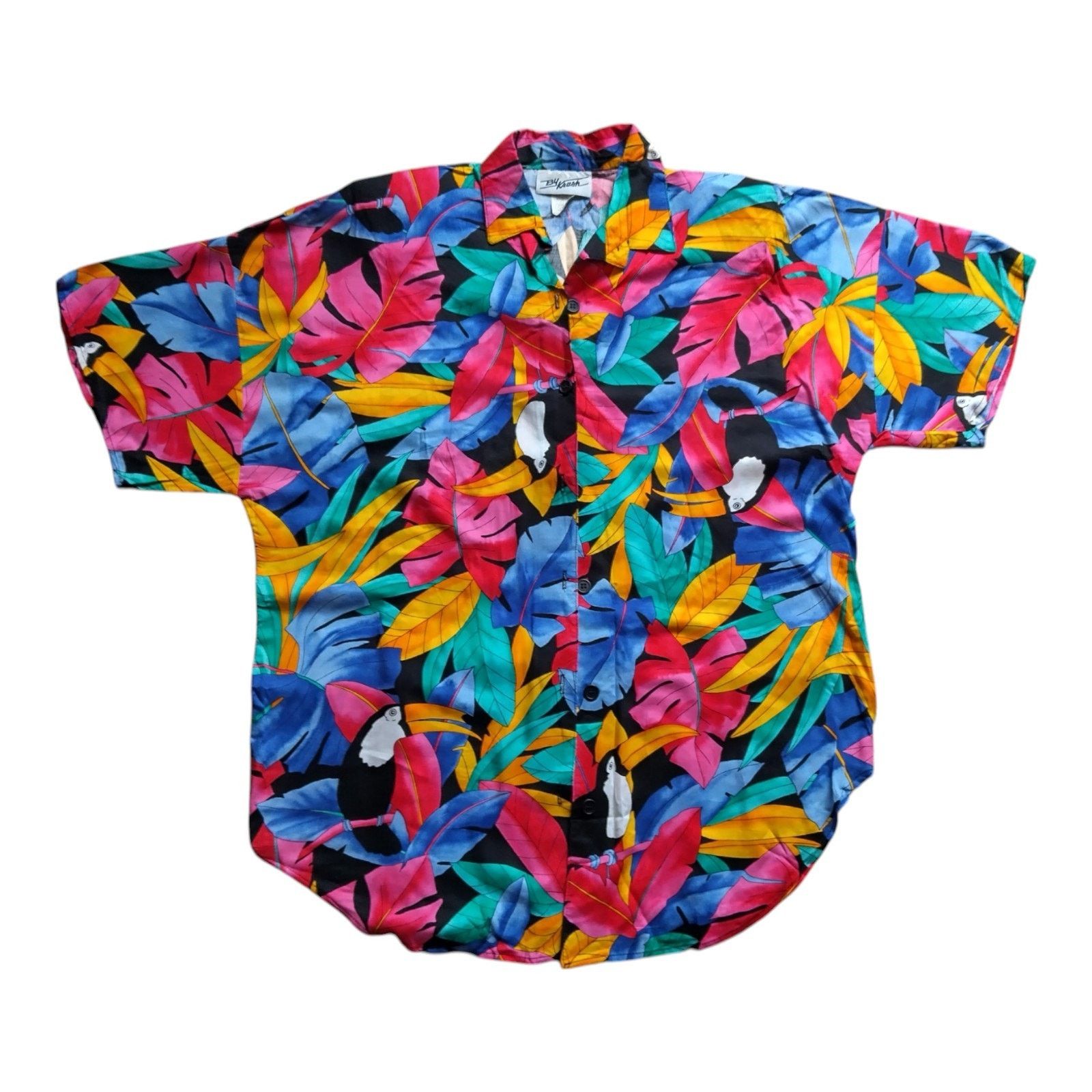 Other Women's Tropical Button Up By Krush, Medium, Vintage Size M / US 6-8 / IT 42-44 - 1 Preview