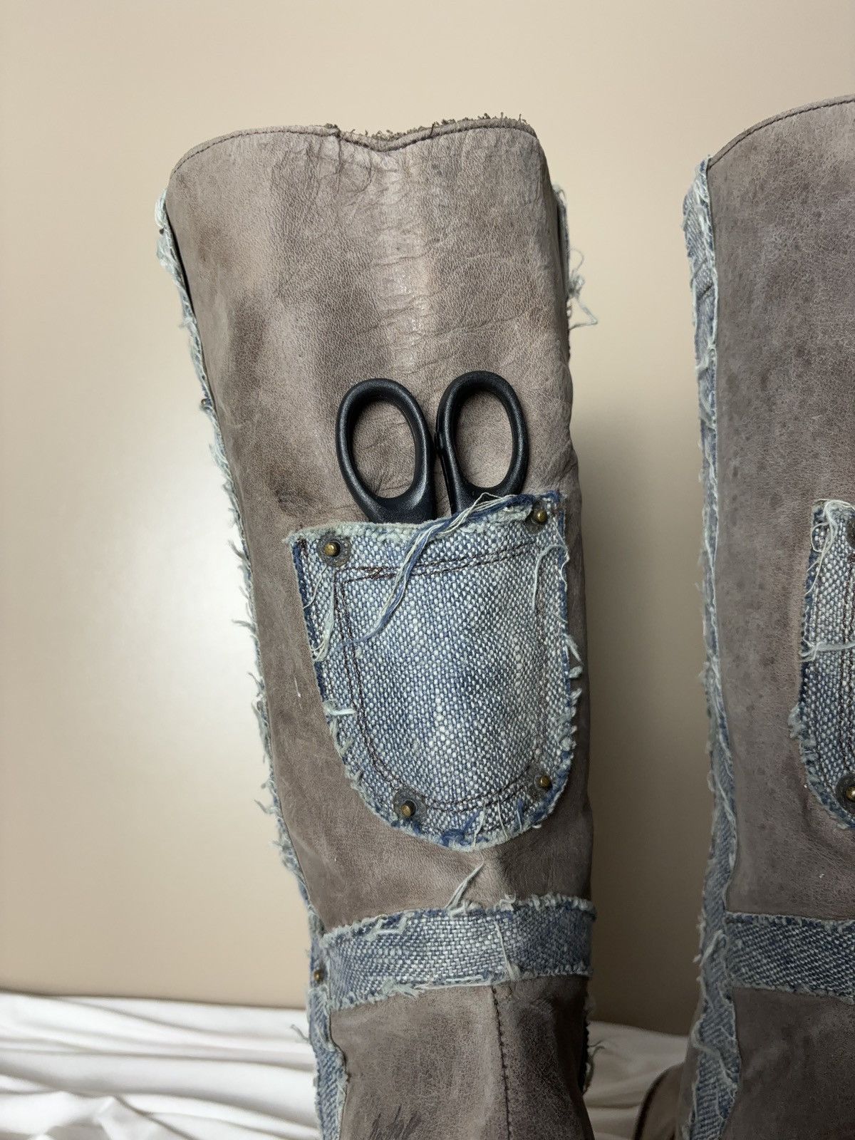 Vintage Destroy 90s rare vintage high boots western style shoes Size US 9 / IT 39 - 7 Thumbnail