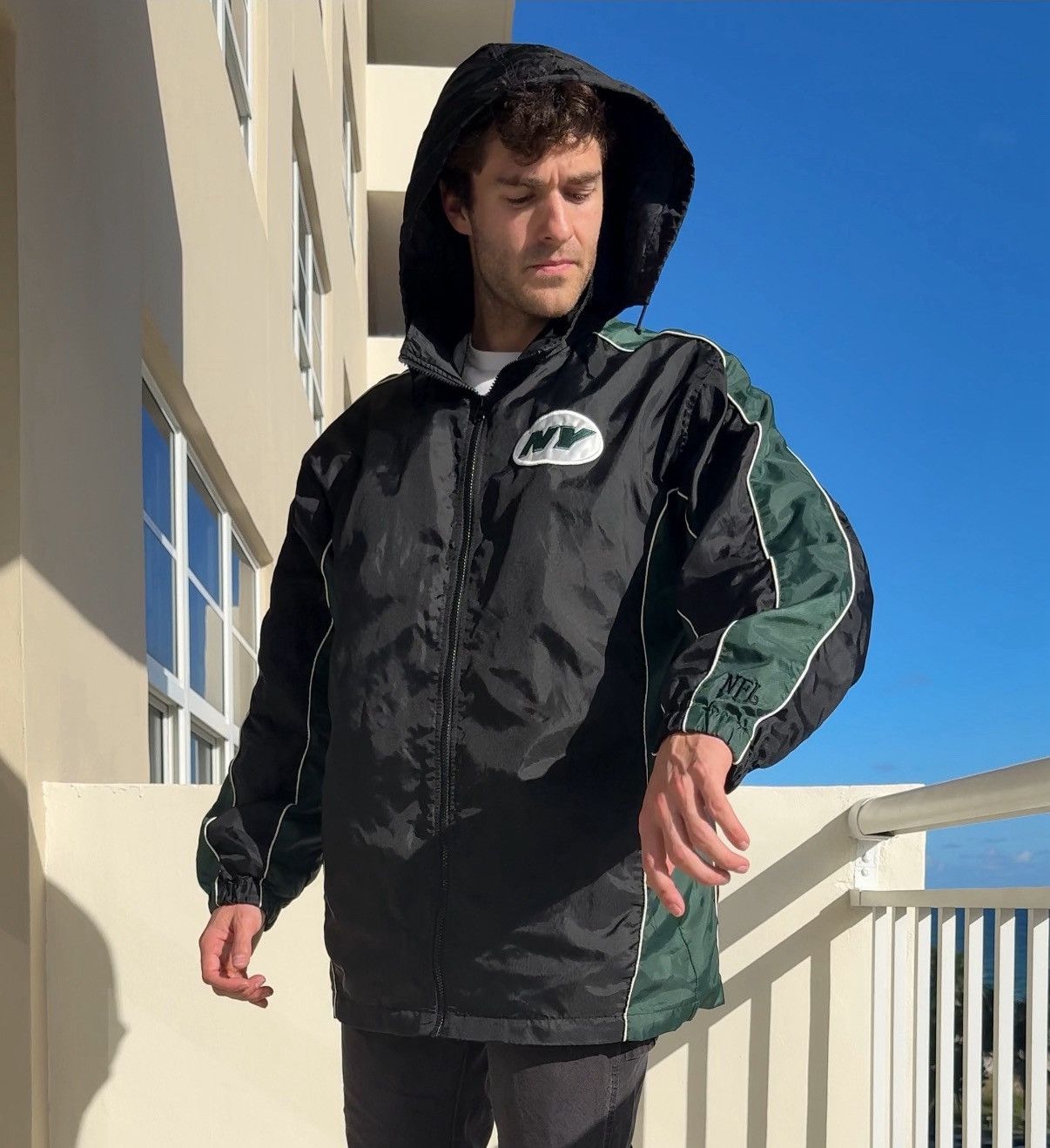 NFL Vintage NFL New York Jets Windbreaker Jacket Size US M / EU 48-50 / 2 - 2 Thumbnail