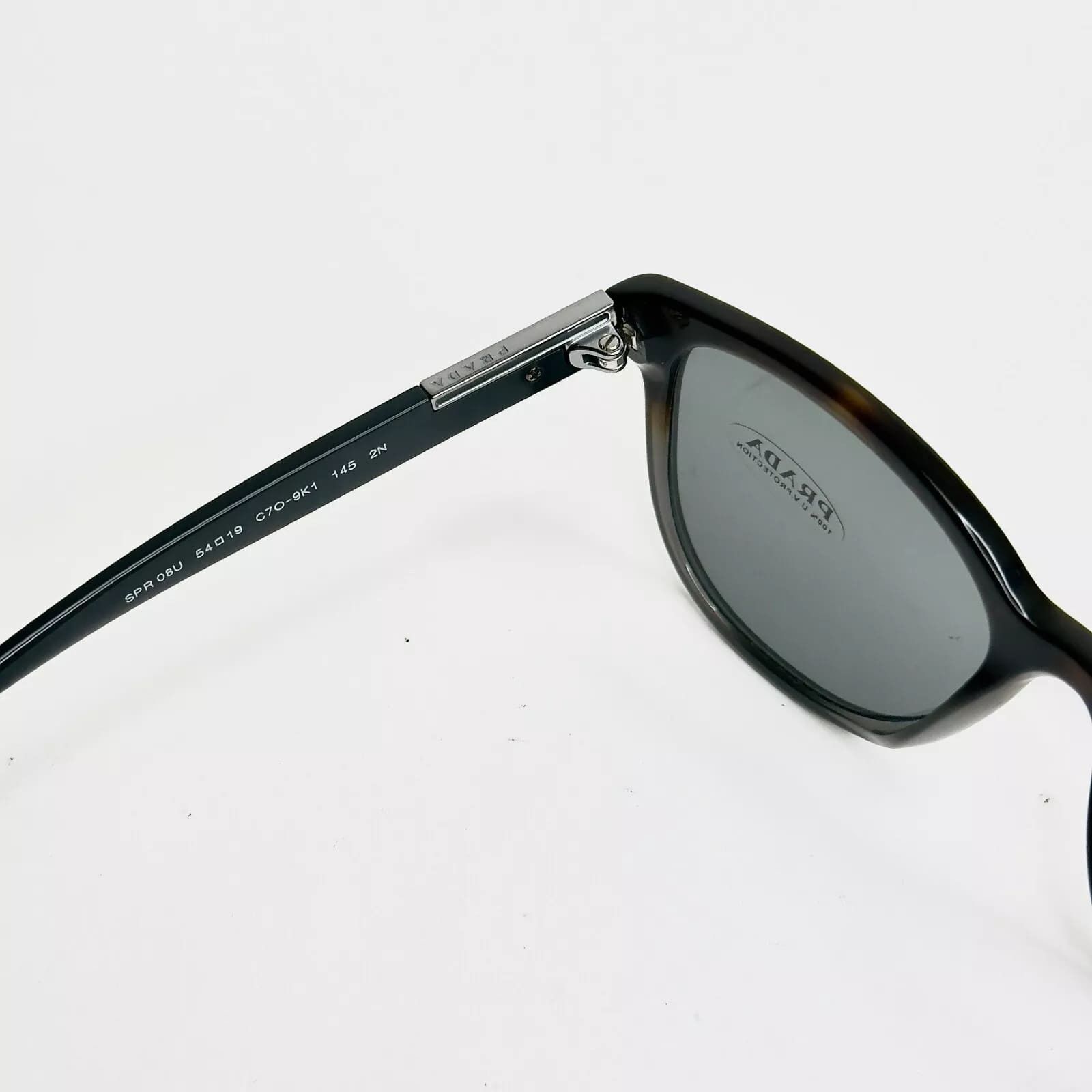 Prada PRADA Pilot 08U Black Gray Authentic Logo Sunglasses PR08US Size ONE SIZE - 5 Thumbnail