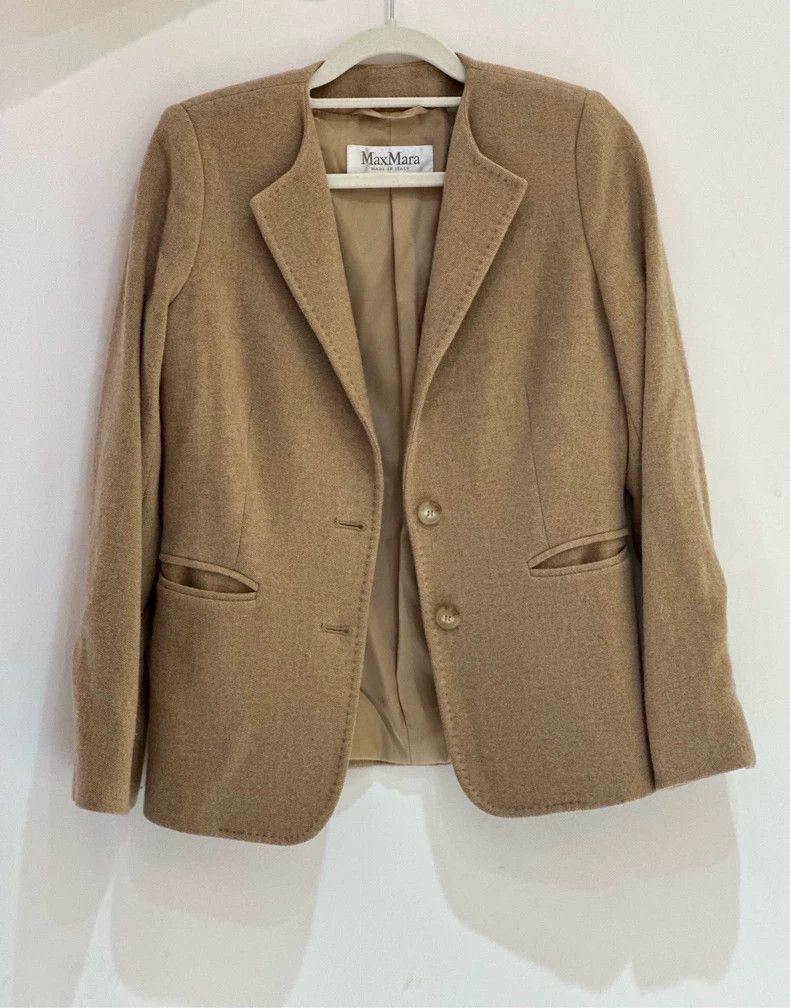 Max Mara Max Mara Virtus Solid Single Breasted Blazer Size L / US 10 / IT 46 - 1 Thumbnail