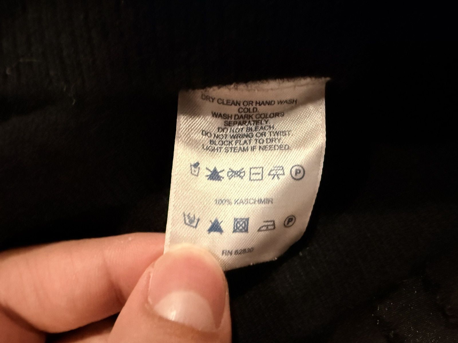 Lands' End Cashmere Black V-Neck Size:XL Mens Size US XL / EU 56 / 4 - 5 Thumbnail