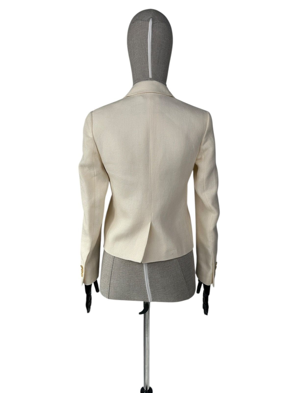 Burberry Prorsum BURBERRY PRORSUM Runway 100% Linen Blazer Jacket Ecru Size XS / US 0-2 / IT 36-38 - 3 Thumbnail