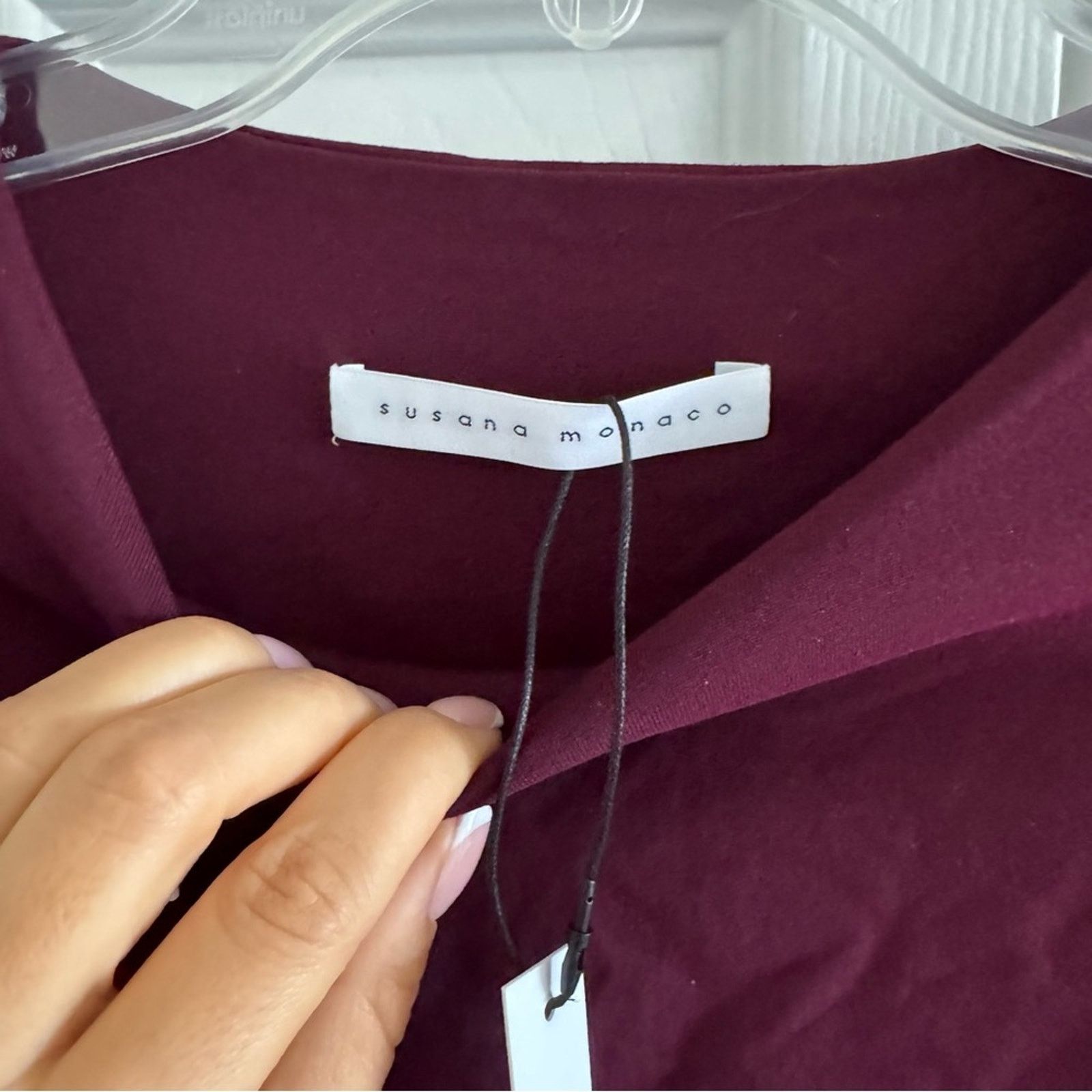 Susana Monaco NWT! Susana Monaco Burgundy Color Dress, Size S Size S / US 4 / IT 40 - 6 Thumbnail