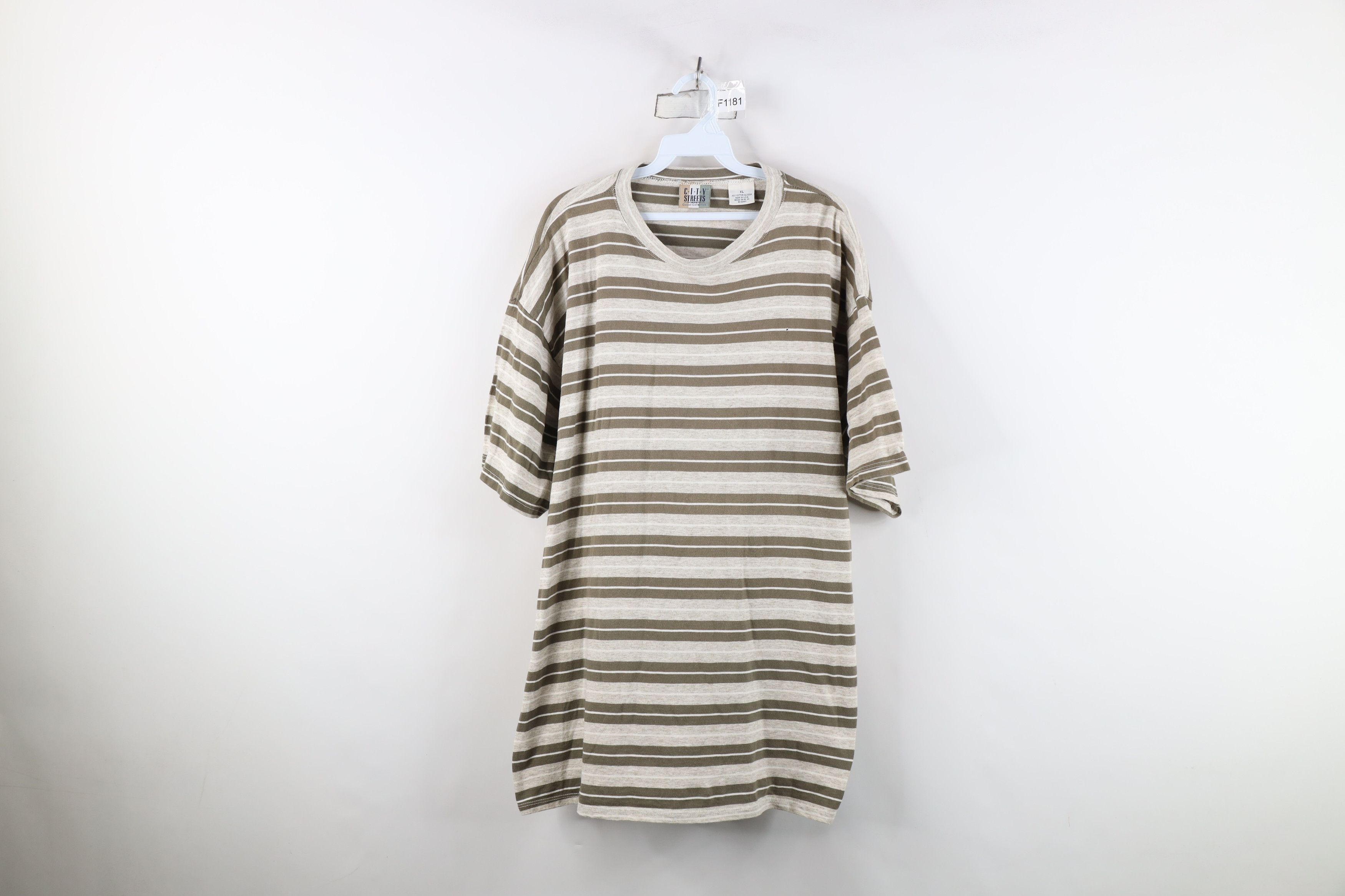 Vintage 90s Streetwear Striped Color Block Baggy Fit T-Shirt