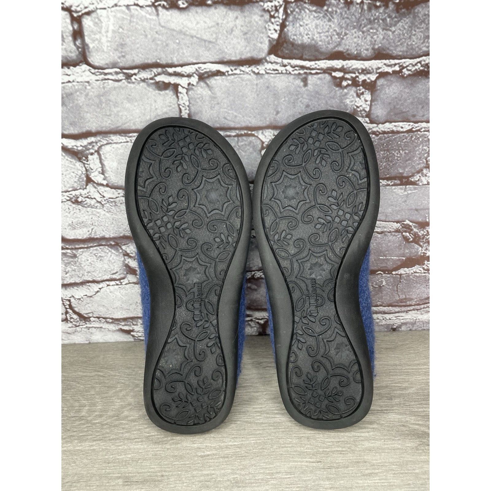 L.L. Bean LL Bean Daybreak Scuffs Blue Moose Motif Wool Clog Slippers Size US 10 / IT 40 - 9 Thumbnail
