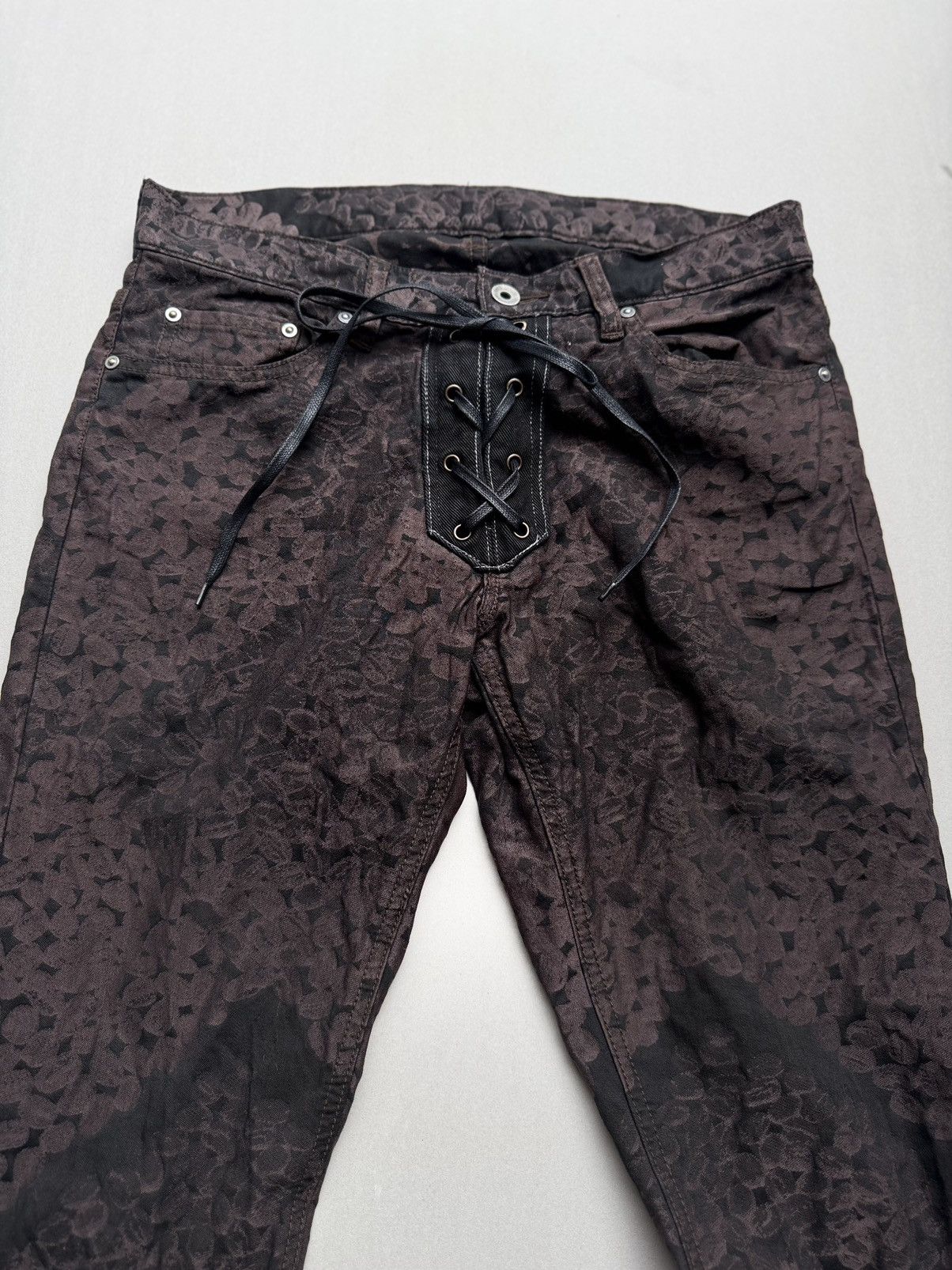 Issey Miyake (Rework) lace-up flare pants Size US 27 - 2 Thumbnail