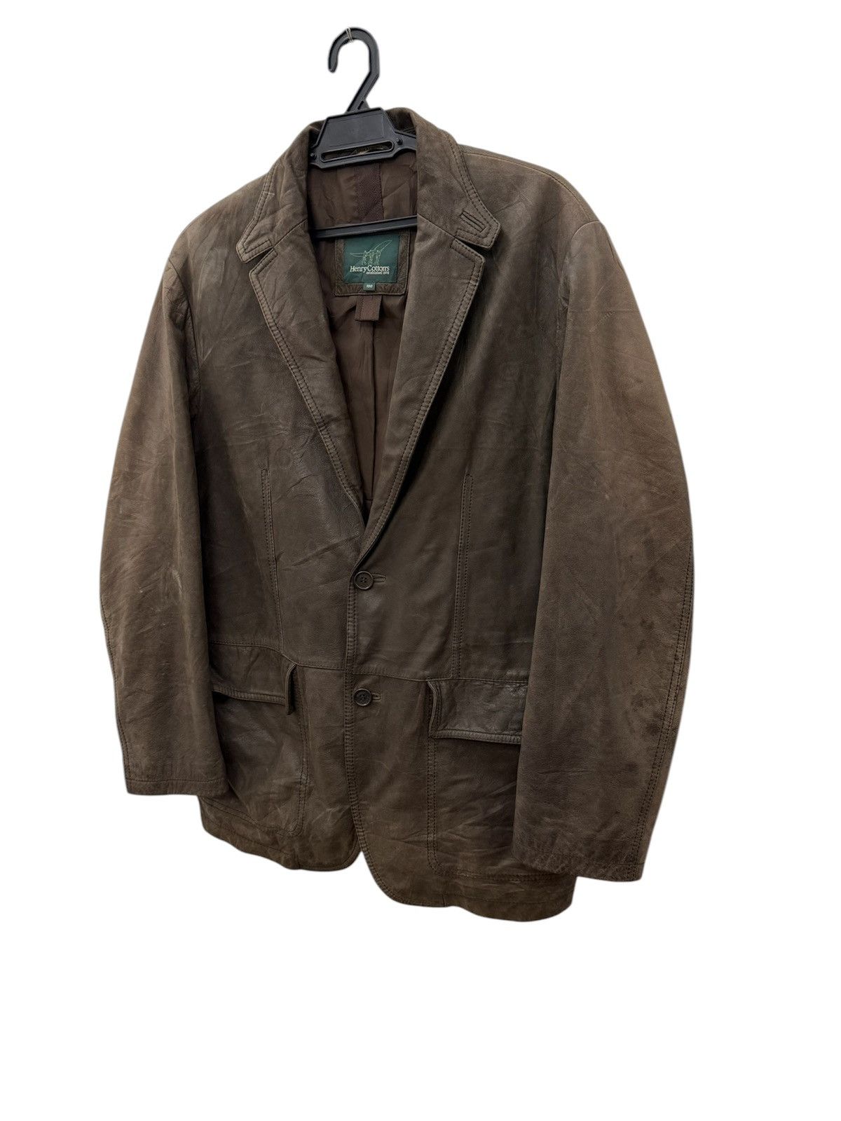 Genuine Leather × Henry Cotton's HENRY COTTON CASUAL JACKET SOFT LEATHER Size US M / EU 48-50 / 2 - 3 Thumbnail