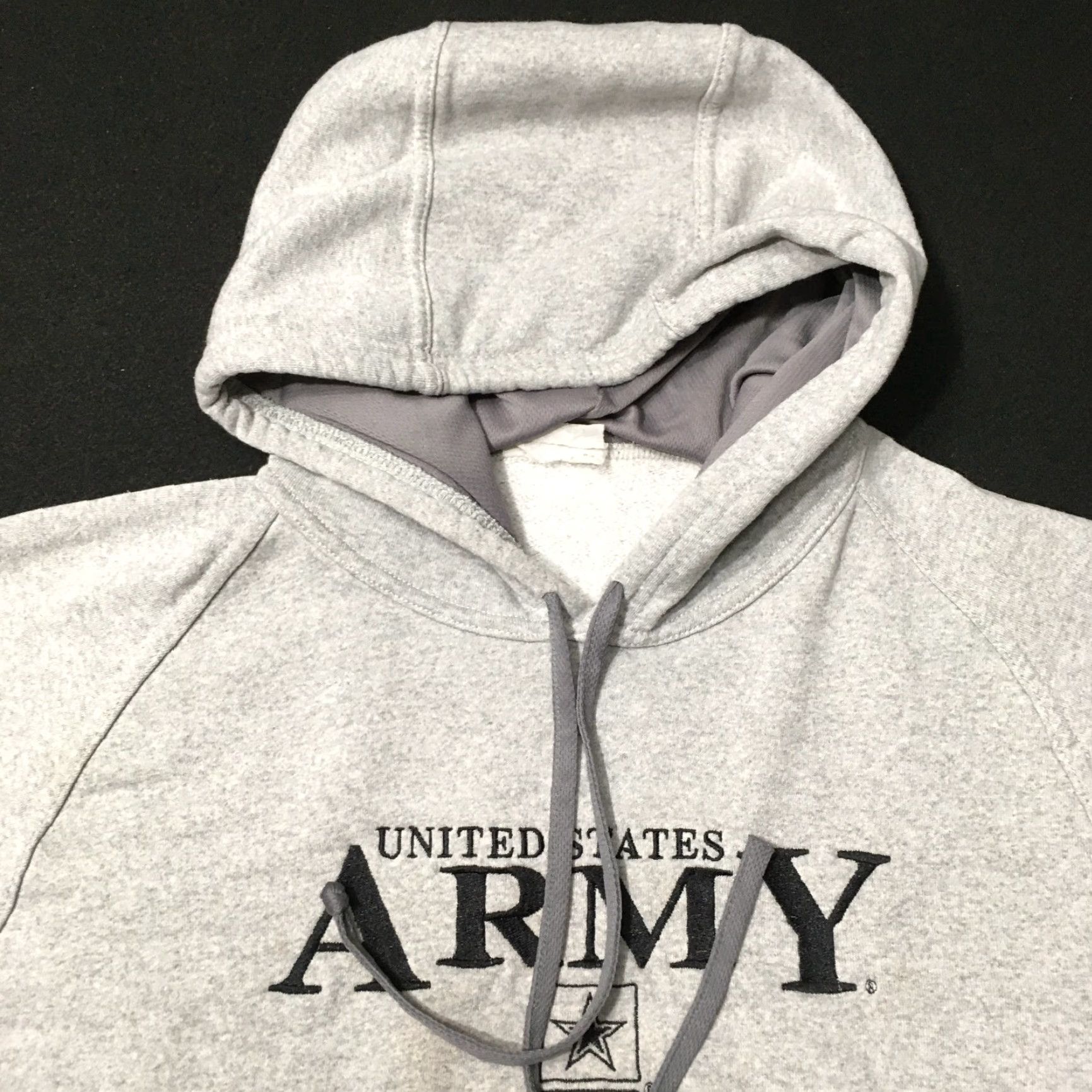 Vintage US Army Hooded Hoodie Mens Medium Army Gray Stained Drawstring Pockets Zipper Fleece Hooded RF11 Size US M / EU 48-50 / 2 - 2 Thumbnail