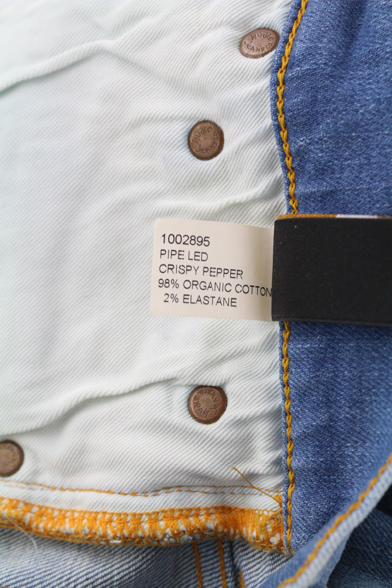 Nudie Jeans PIPE LED W27/L34 Crispy Pepper Blue Stretch Jeans 80453 Size 27" / US 4 / IT 40 - 8 Thumbnail