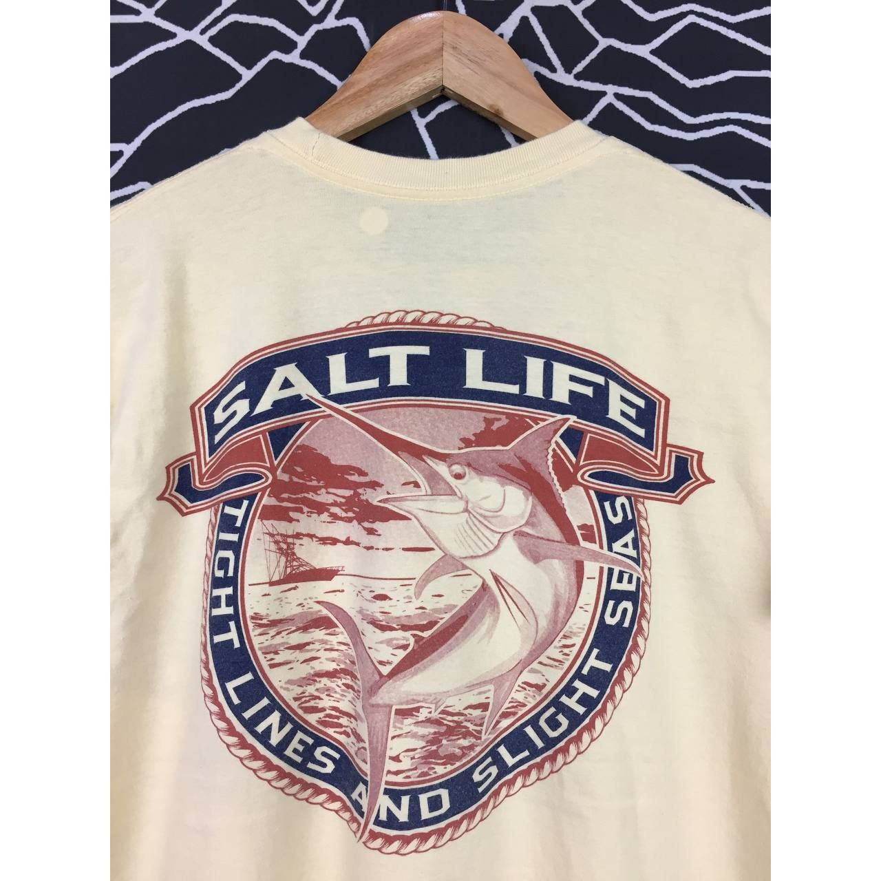 Vintage Salt Life Live Salty Tight Lines And Slight Seas Pocket Tee Size US M / EU 48-50 / 2 - 3 Thumbnail