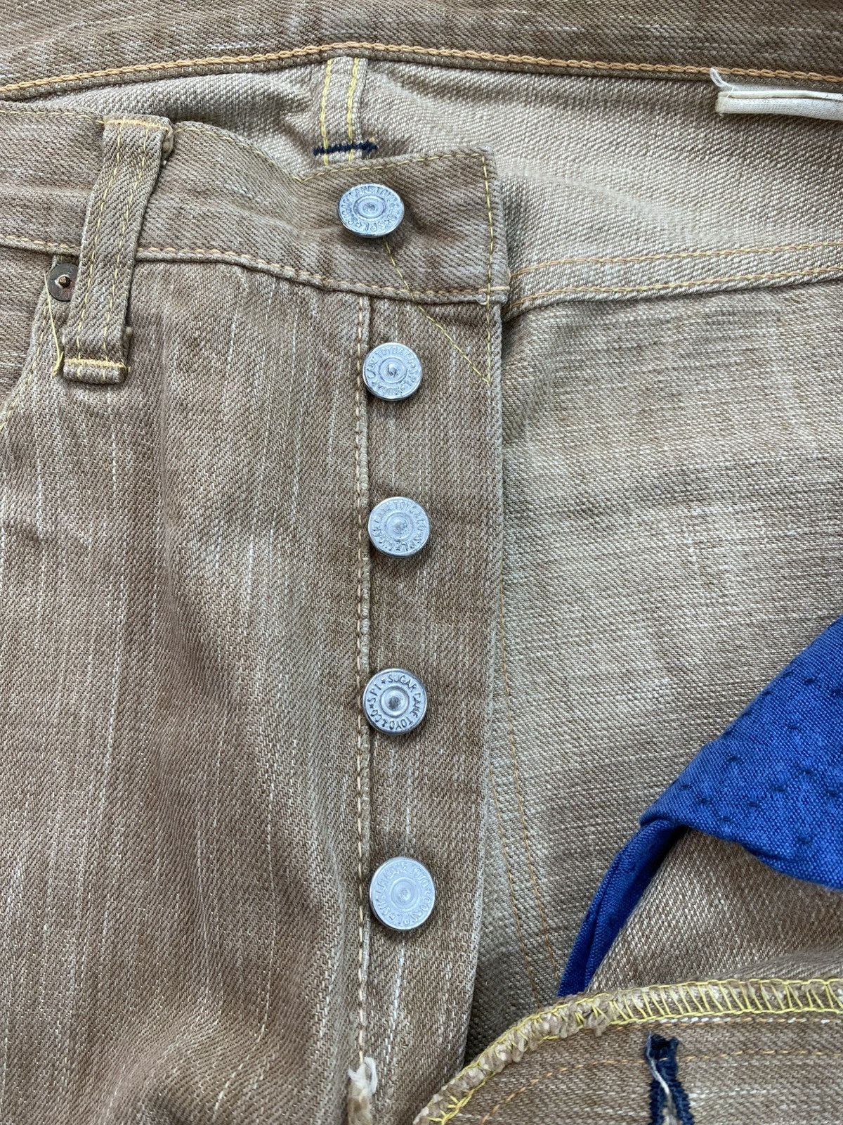 Sugar Cane Vintage Sugar Cane Okinawa Selvedge Distressed Jeans Size US 30 / EU 46 - 9 Thumbnail