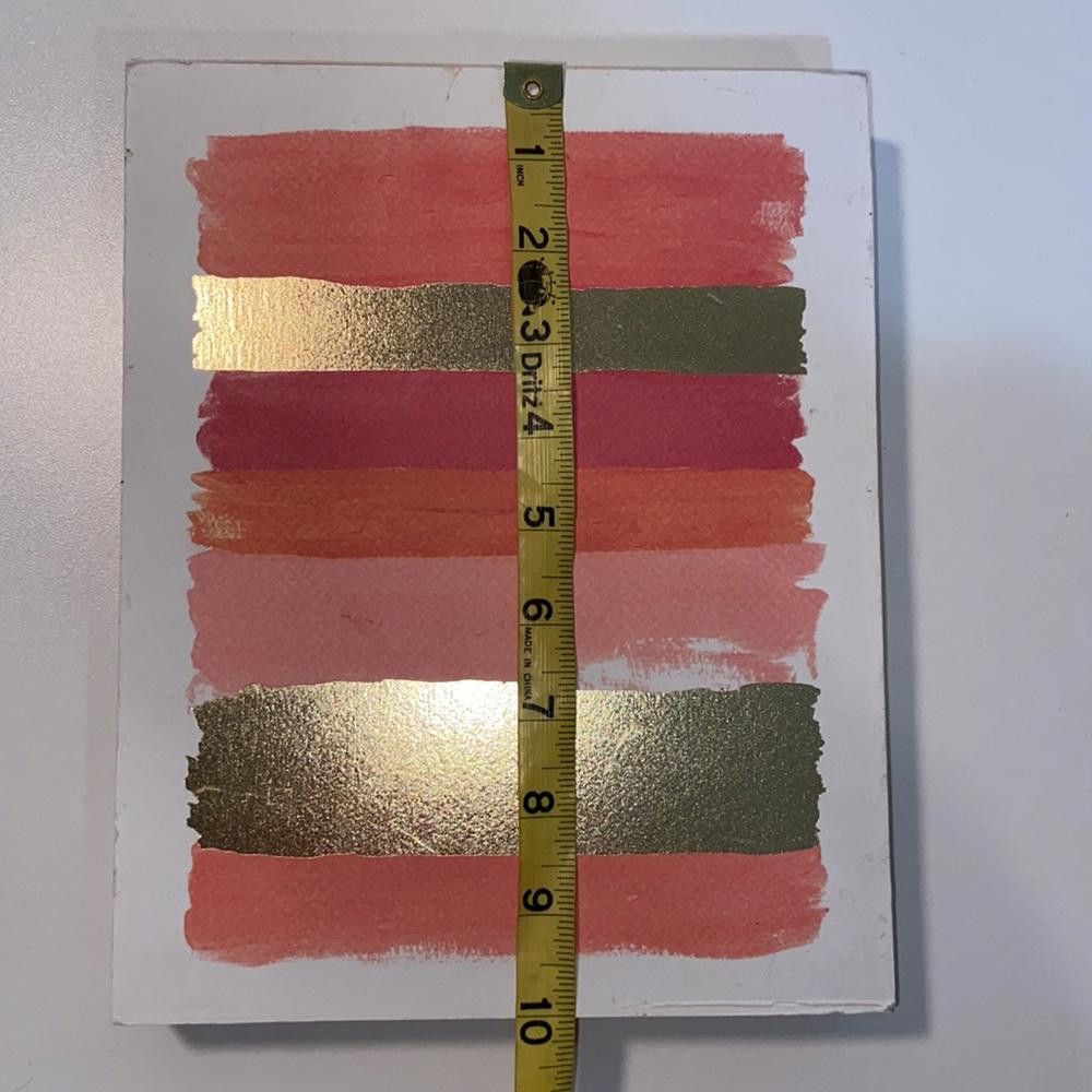 Target Basics Pink & Gold Striped Wood Flushmount Painting Size ONE SIZE - 2 Thumbnail
