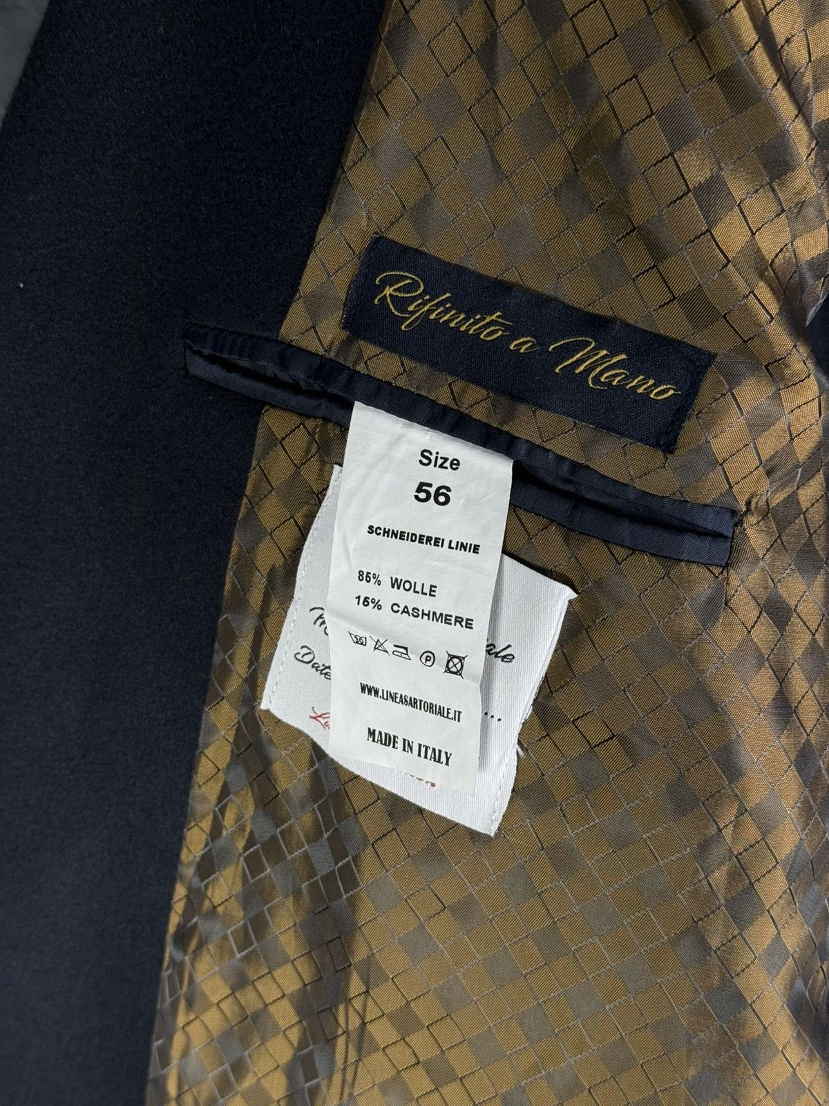 Other Linea Sartoriale Milano 85% Wool / 15% Cashmere Mens Coat Size US XL / EU 56 / 4 - 15 Thumbnail