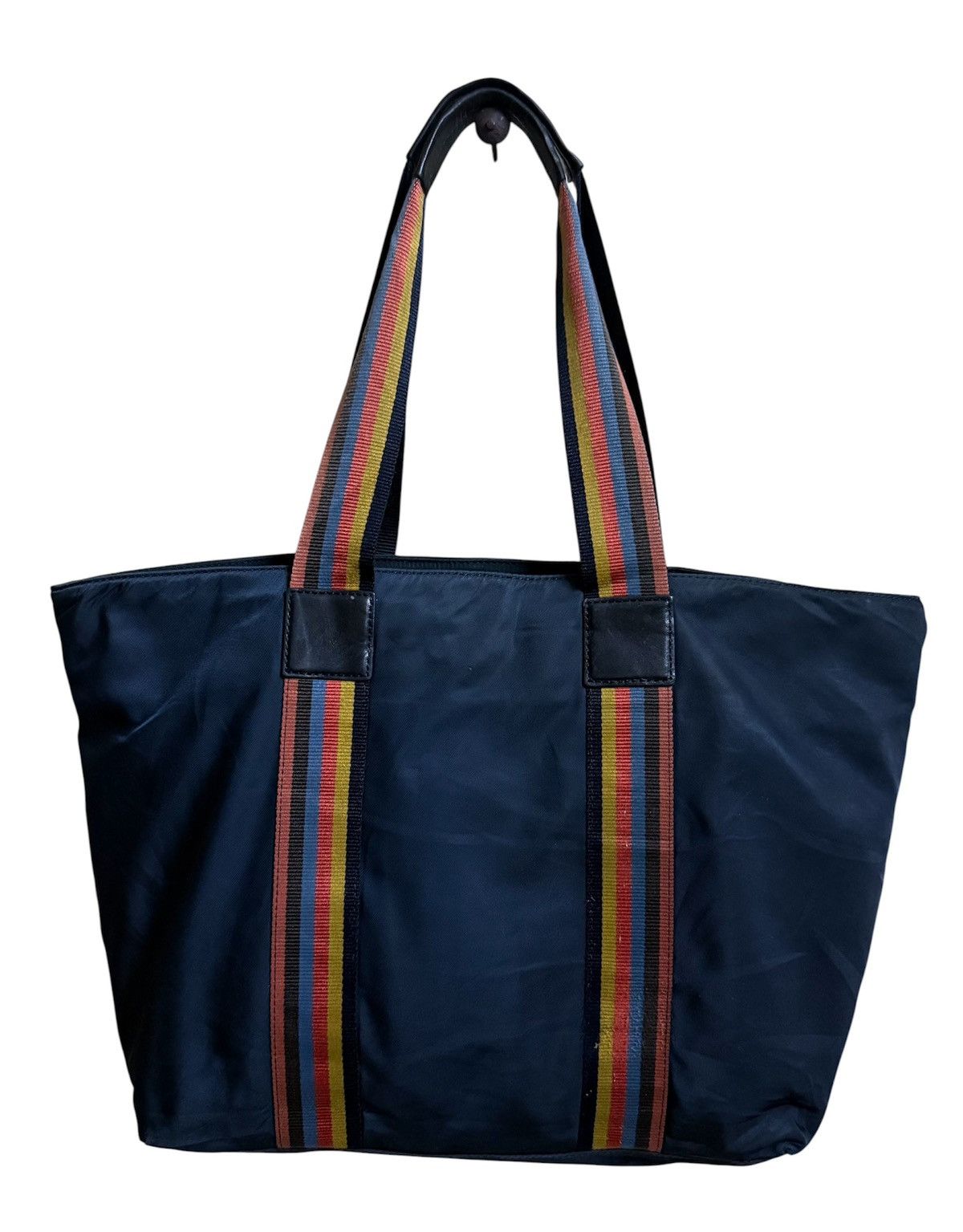 Paul Smith Paul Smith Navy Blue Nylon Leather Totes Bag Size ONE SIZE - 4 Thumbnail