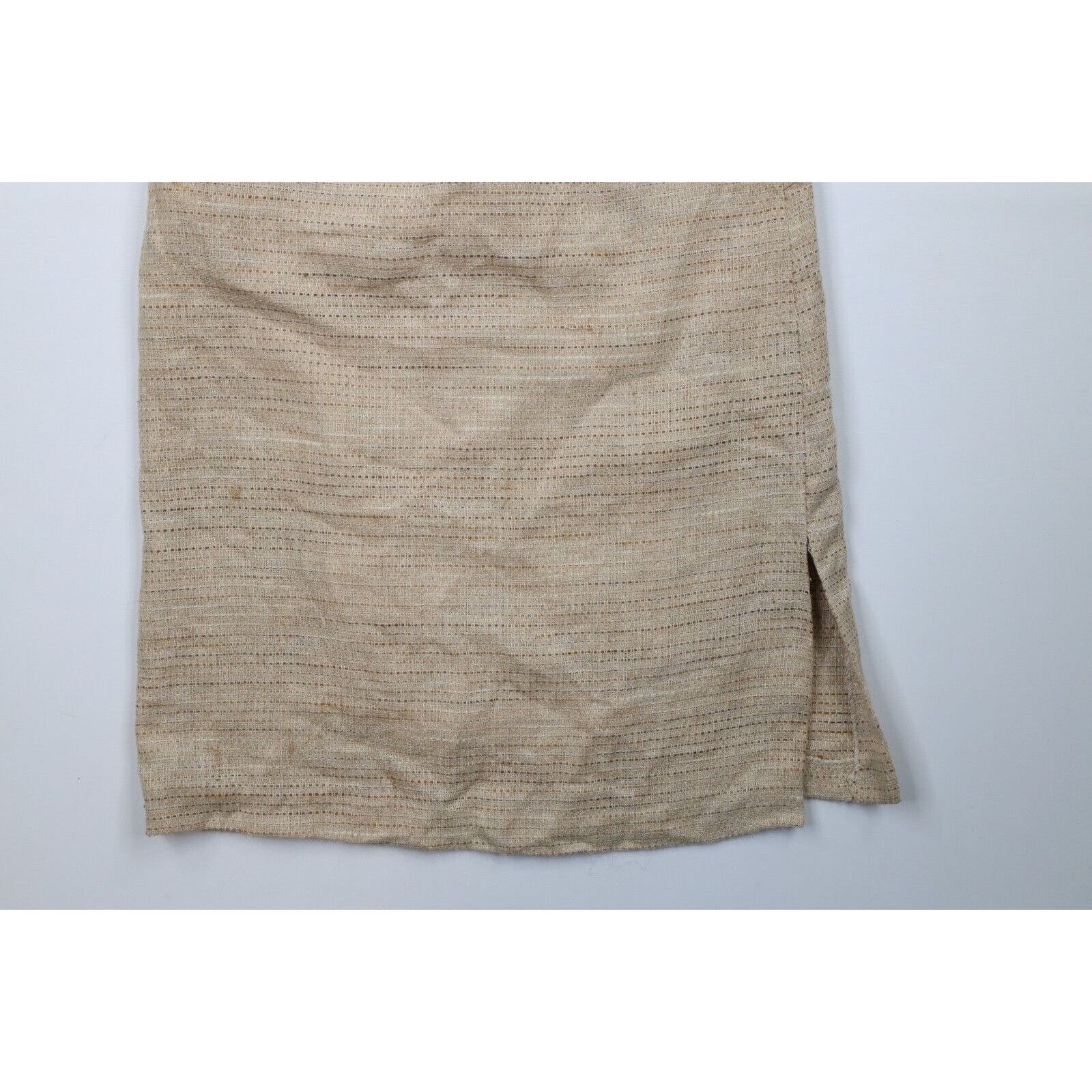 Vintage Vintage 70s Rockabilly Distressed Silk Blend Tweed Skirt Size 30" / US 8 / IT 44 - 4 Thumbnail