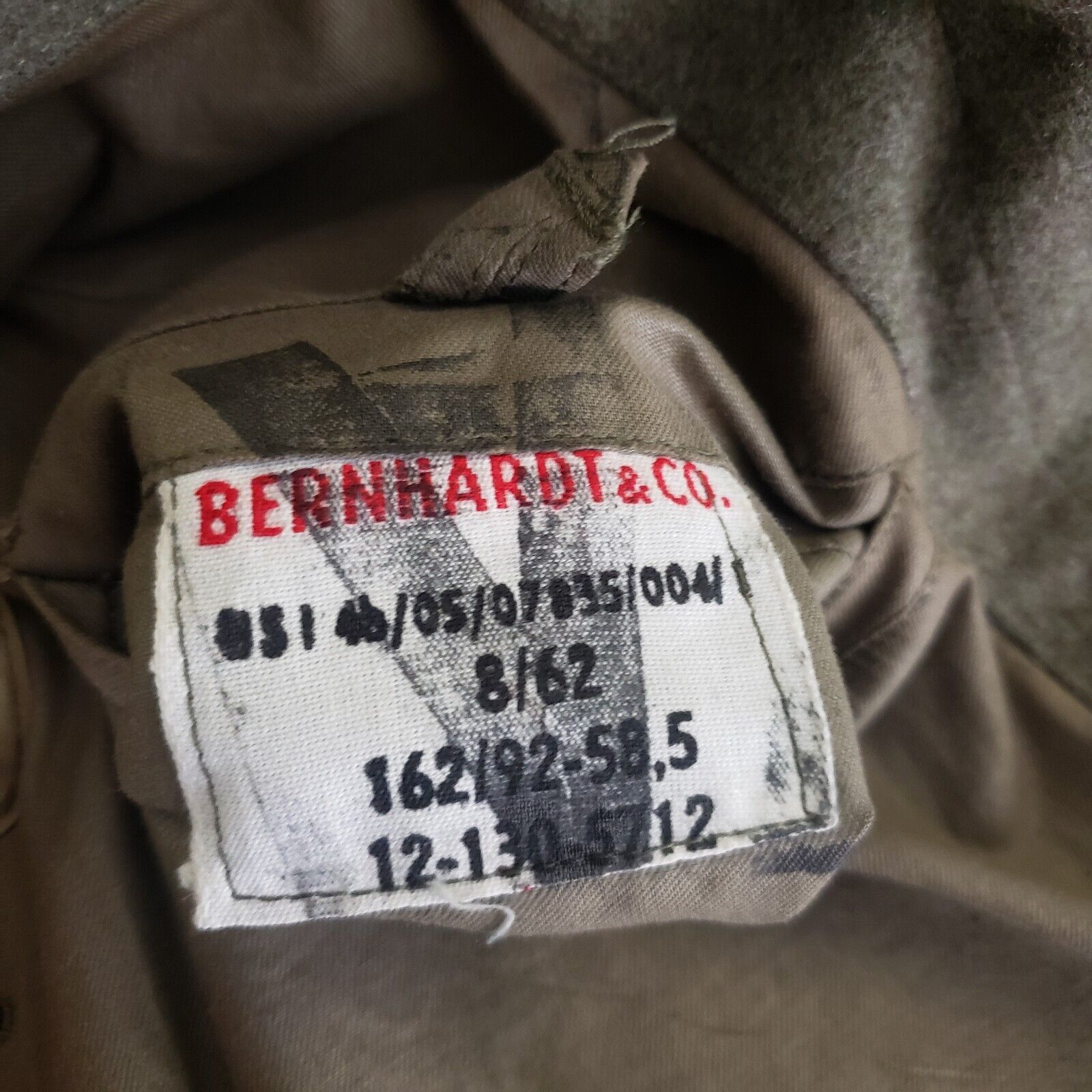 Vintage Vtg Bernhardt German Military Wool Field Jacket Uniform Coat Size US M / EU 48-50 / 2 - 7 Thumbnail