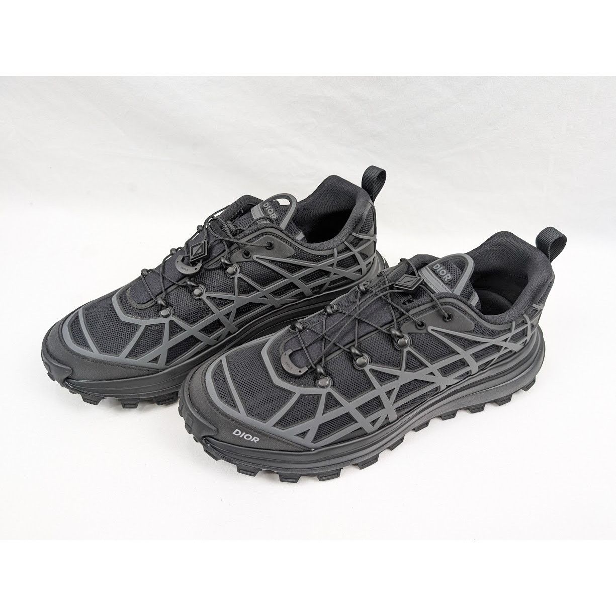 Dior o1rshd1 B31 Rubber Mesh Sneakers in Black Size US 12 / EU 45 - 17 Thumbnail